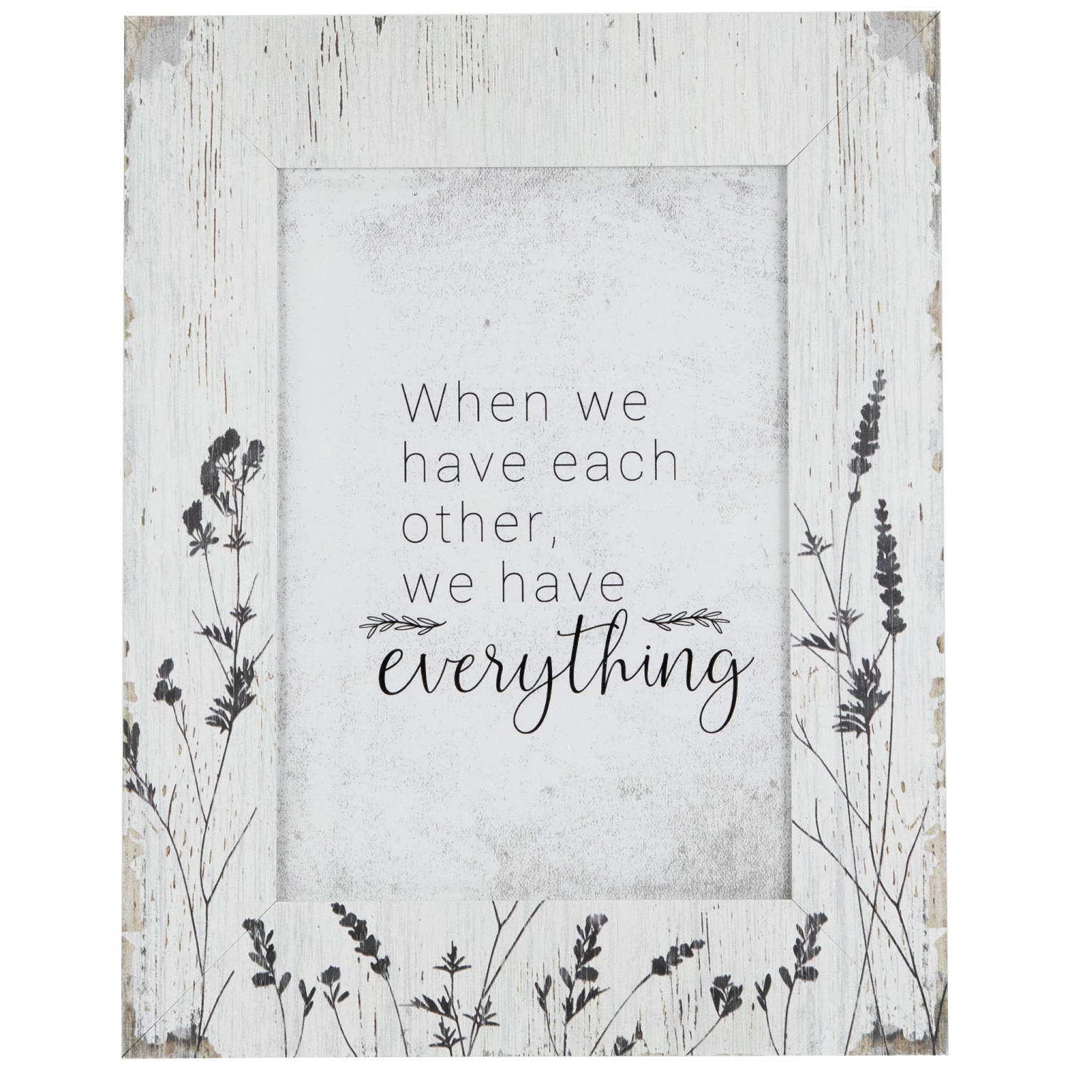 Cadres à photos à motif floral patiné – pour photos de 5 x 7 po – Blanc – Ensemble de 4