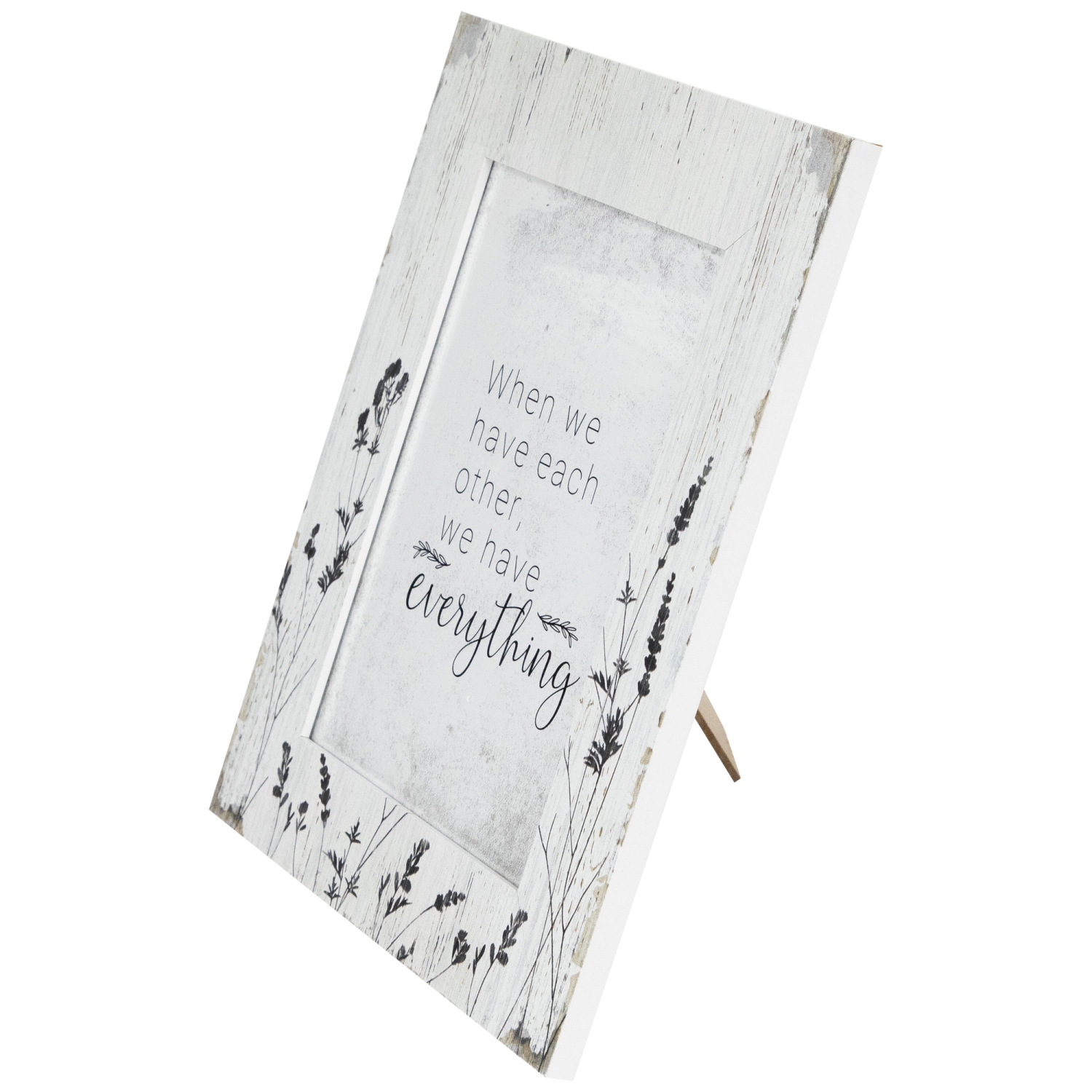 Cadres à photos à motif floral patiné – pour photos de 5 x 7 po – Blanc – Ensemble de 4