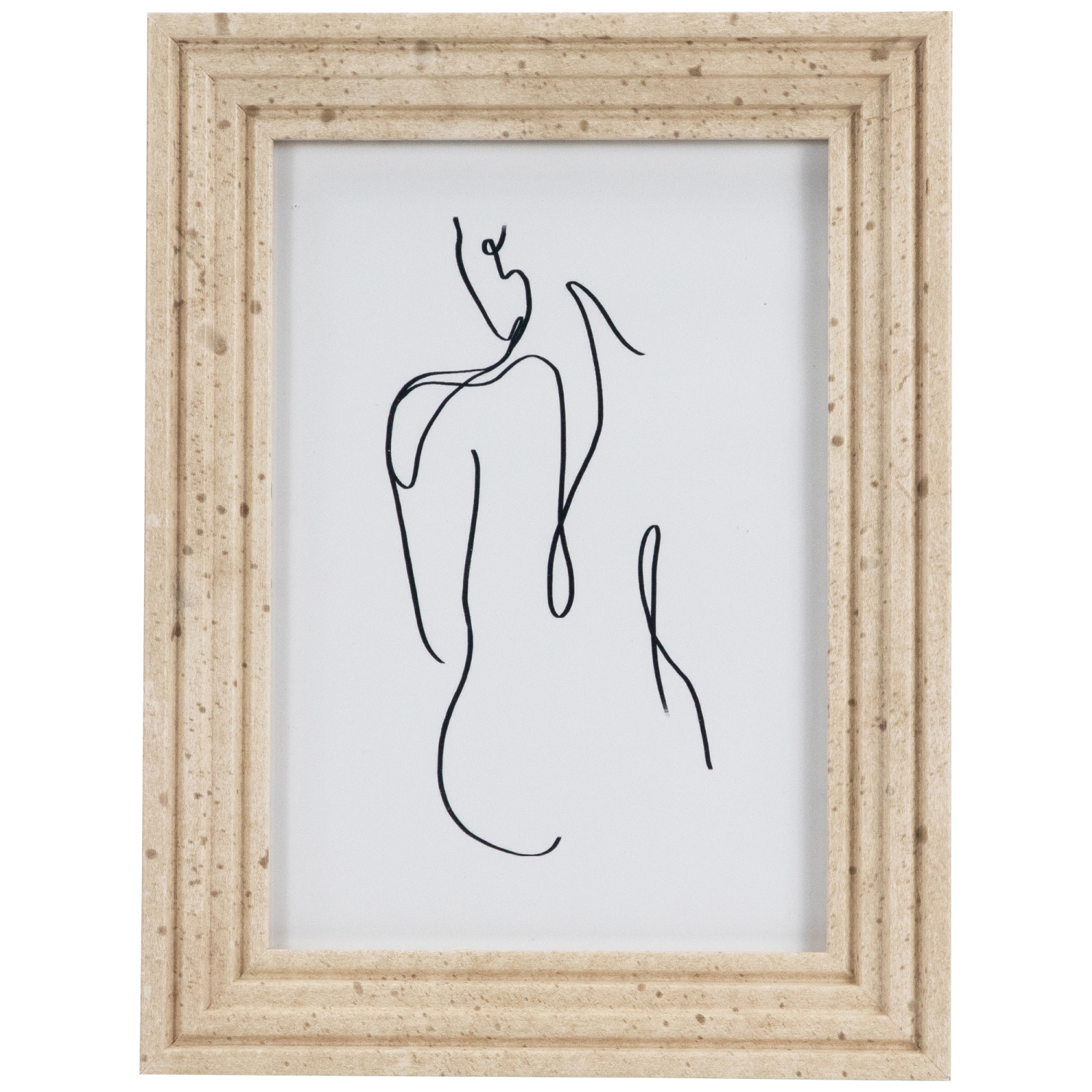 Cadres photo nervurés naturels pour photos de 5 x 7 po - Ensemble de 4