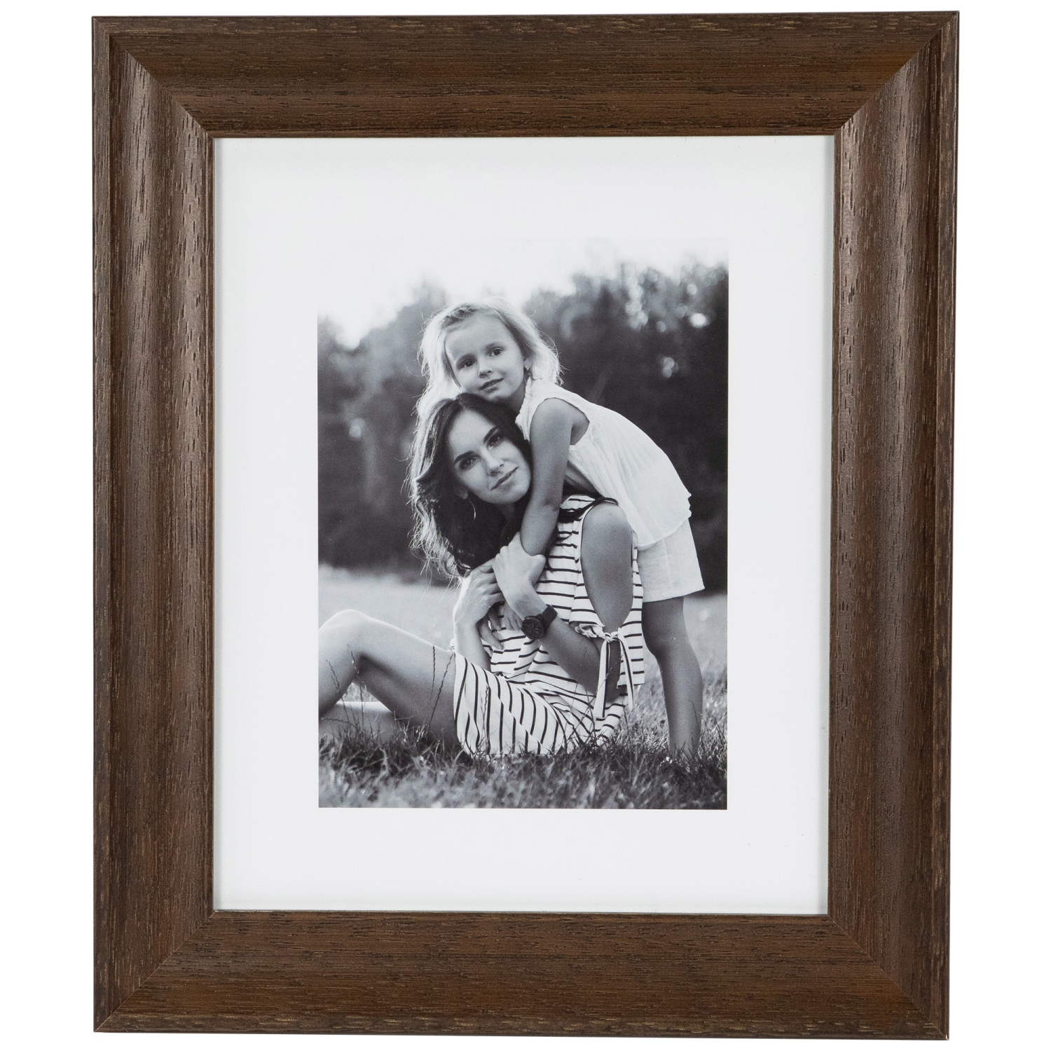 Wooden Picture Frames - for 8" x 10" Photos - Dark Brown - Set of 2