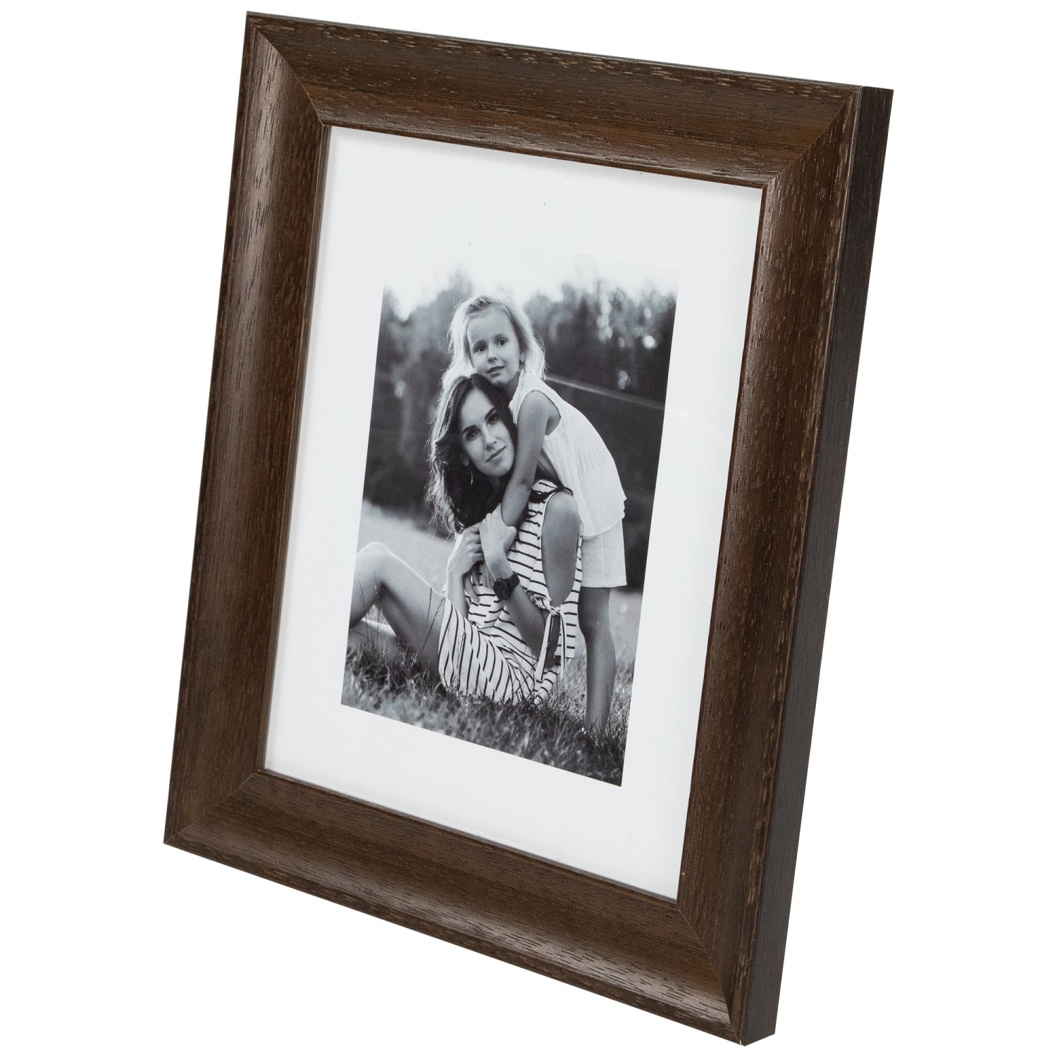 Wooden Picture Frames - for 8" x 10" Photos - Dark Brown - Set of 2