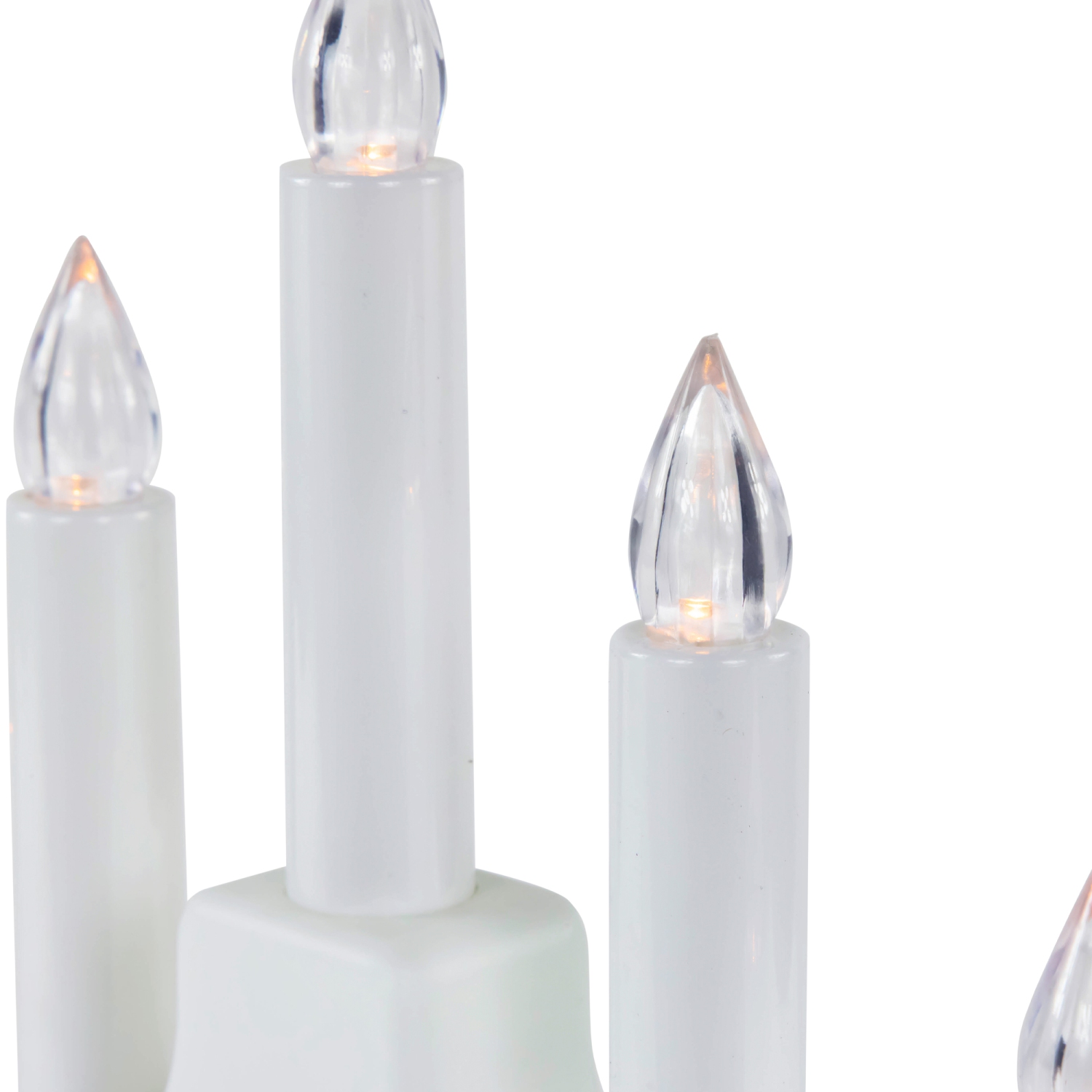 Pont DEL lumineux candélabre de Noël - base blanche - 13 po