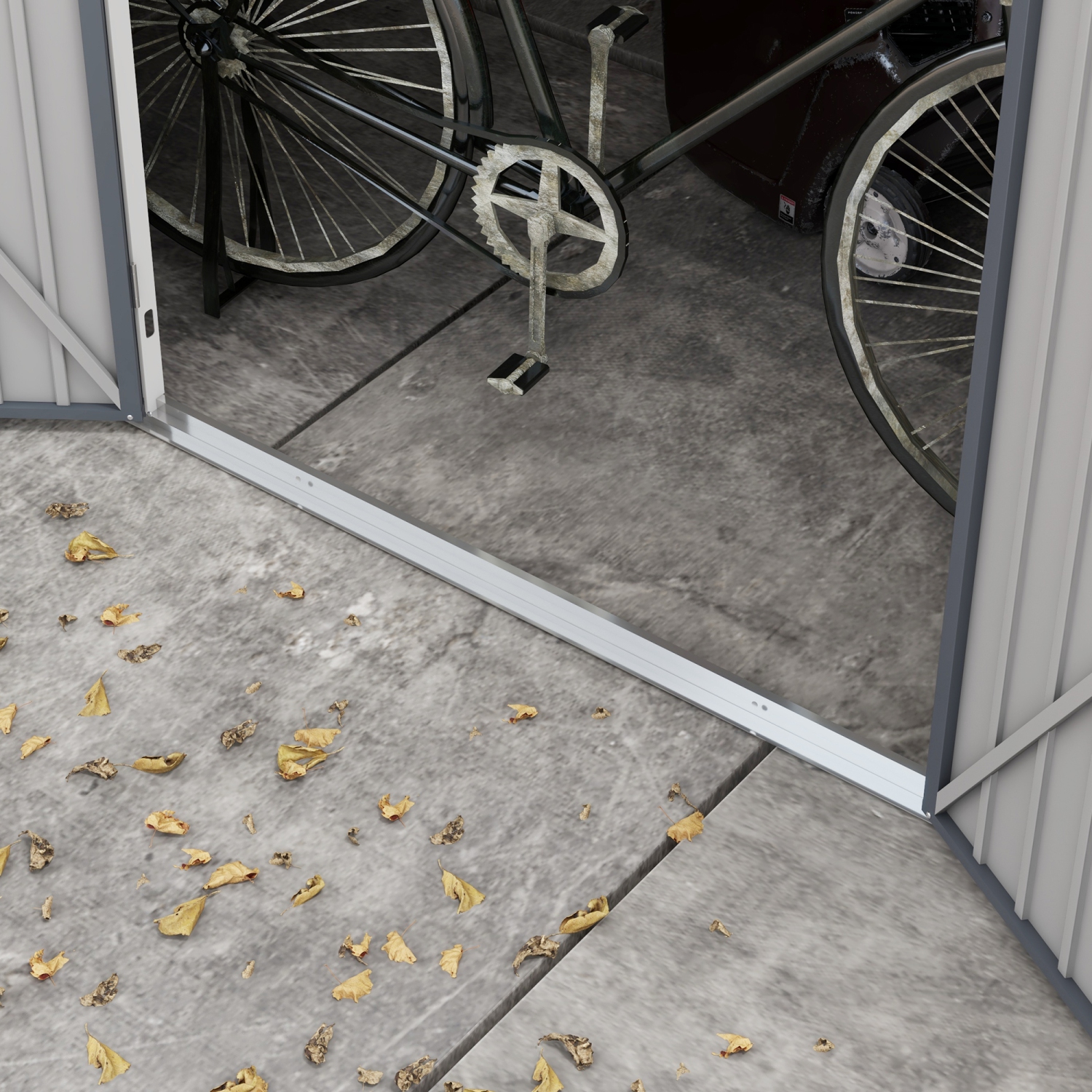 Outsunny 12' x 5.5' Outdoor Storage Shed, Metal Garden Shed Storage House with Window, Lockable Door, Vents, for Backyard, Patio, Lawn, Dark Grey