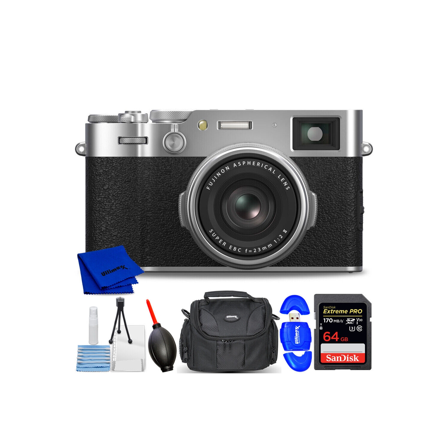 FUJIFILM X100VI Digital Camera 16821822 - 7PC Accessory Bundle