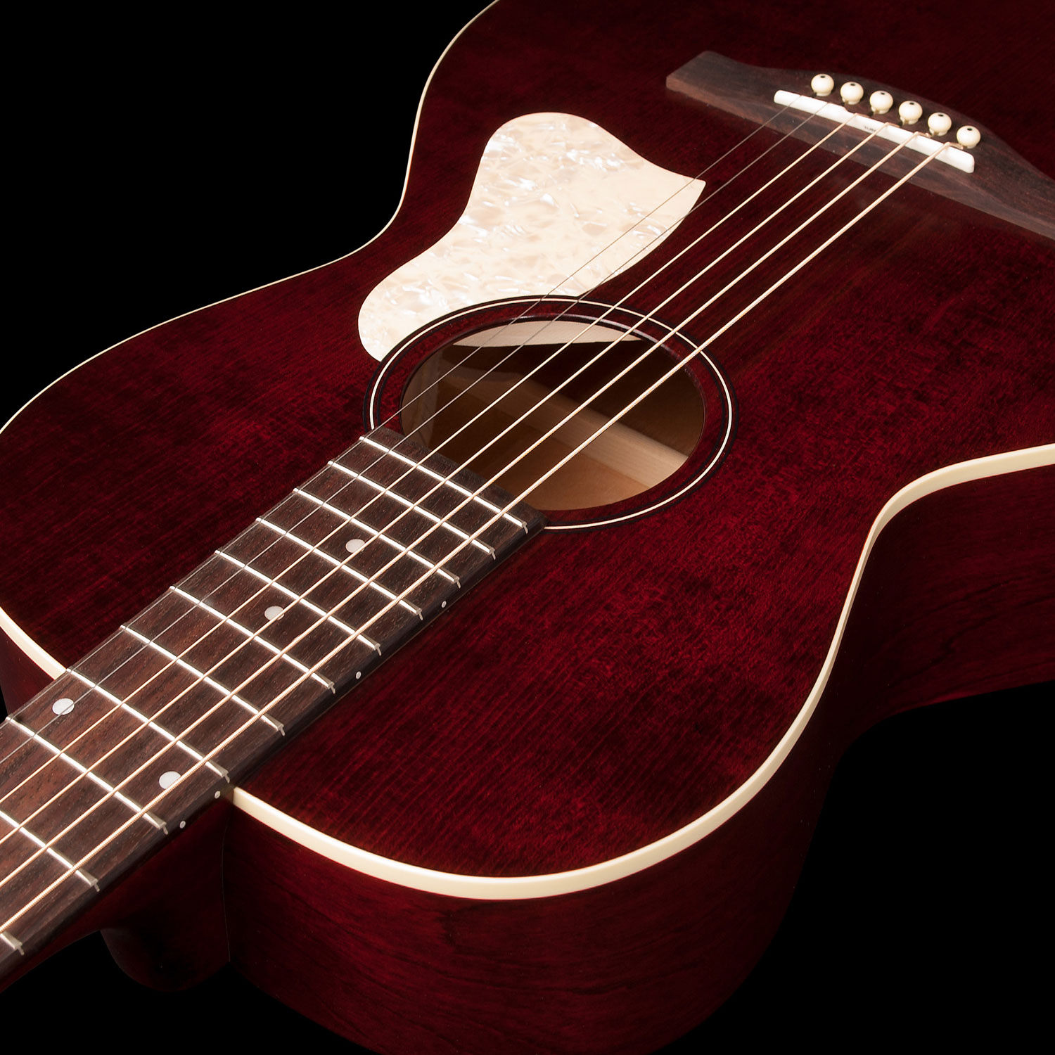 Guitare acoustique/électrique Roadhouse d'Art & Lutherie - Rouge Tennessee