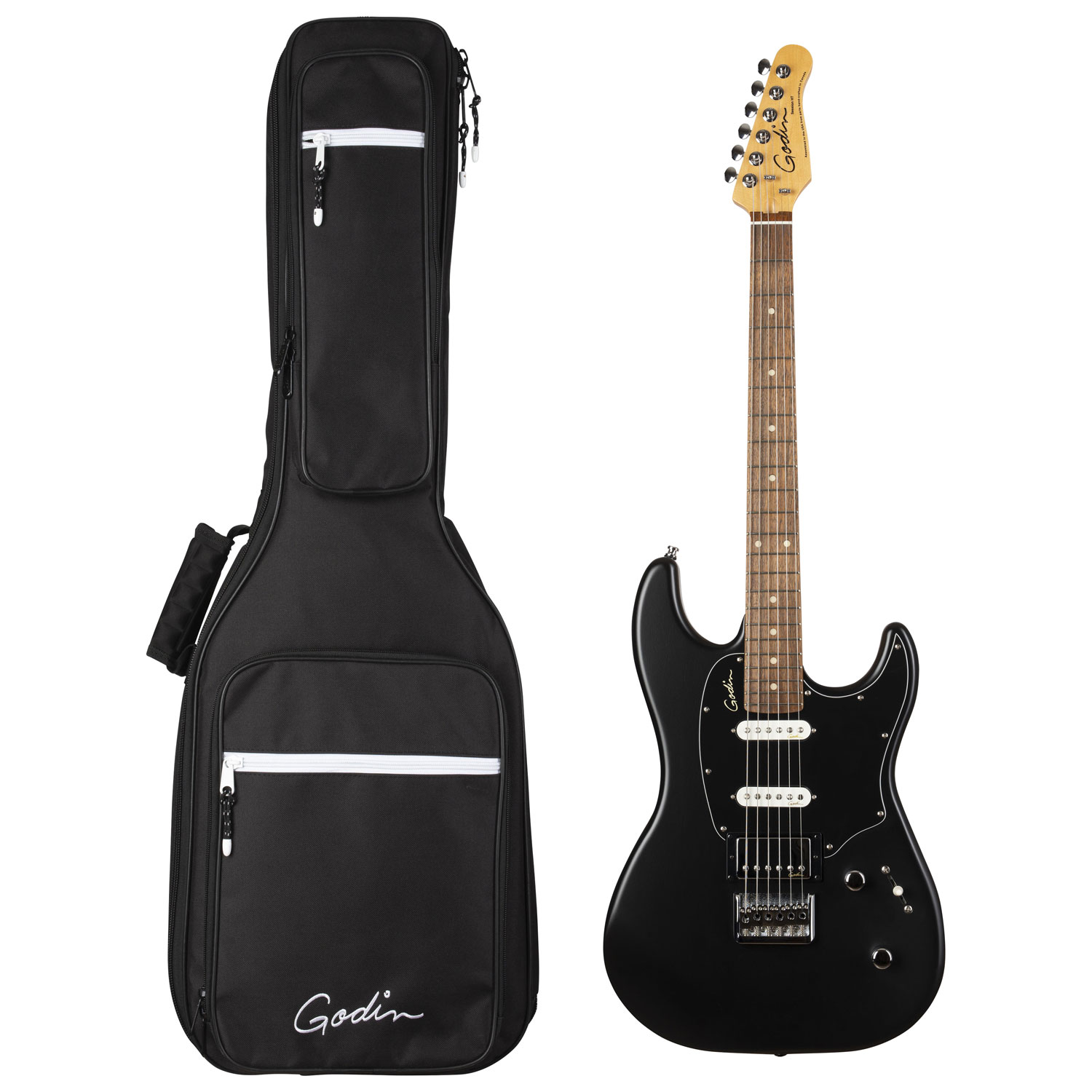 Guitare électrique Stadium HT de Godin avec sac de qualité supérieure - Noir mat