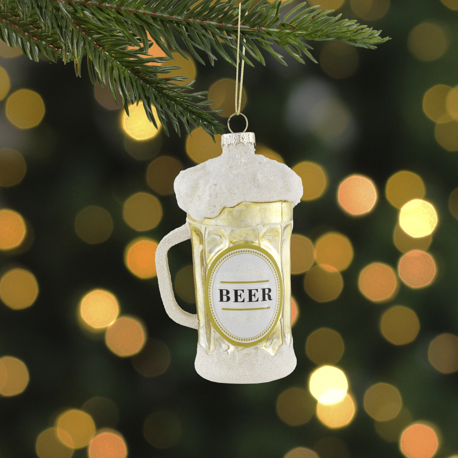 4.5" Frosty Beer Mug Glass Christmas Ornament