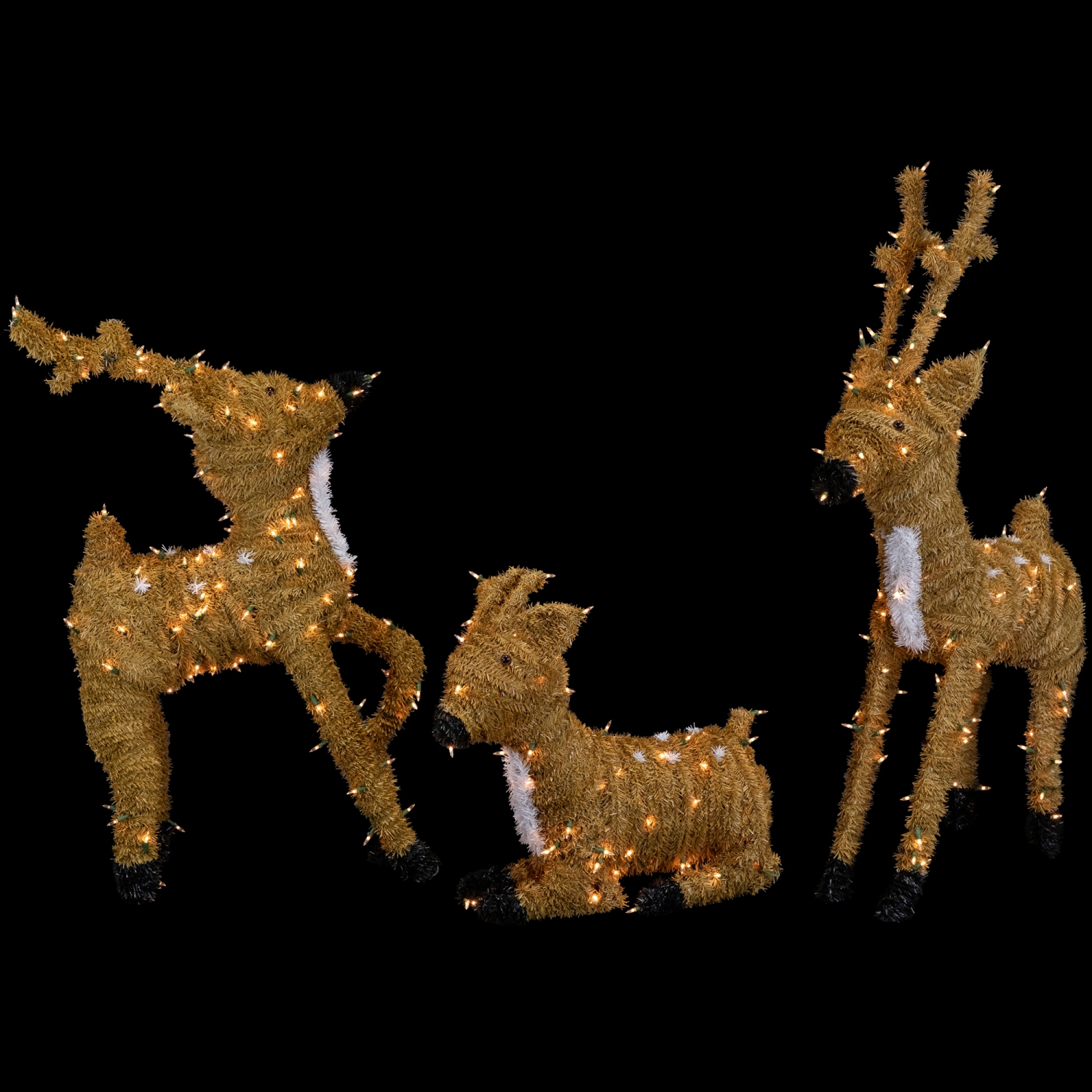 Pre-Lit Standing Reindeer with Spots Outdoor Christmas Decoration - Brown