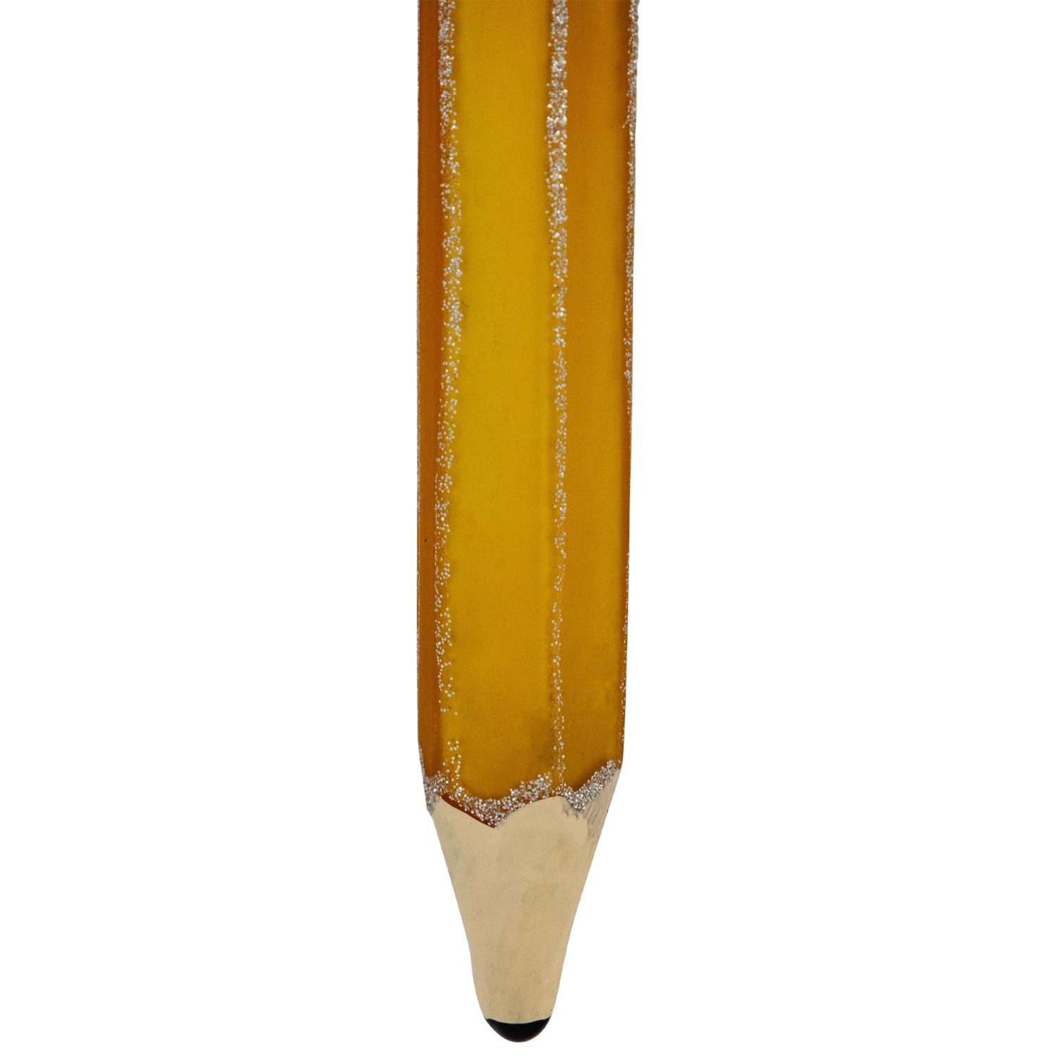 5.75" Glittered Pencil Glass Christmas Ornament