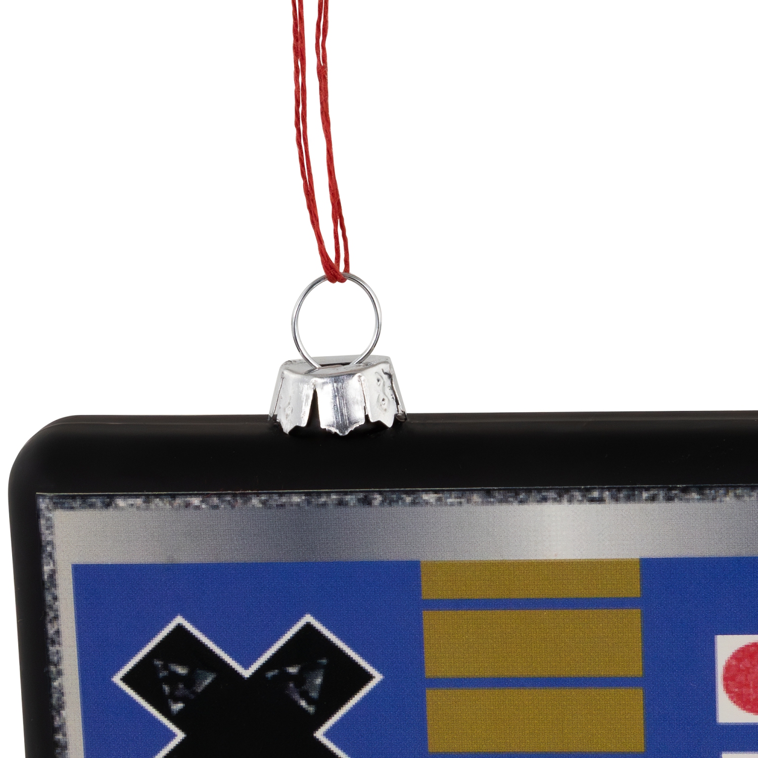 Retro Game Controller Glass Christmas Ornament - 4.25" - Multicolor