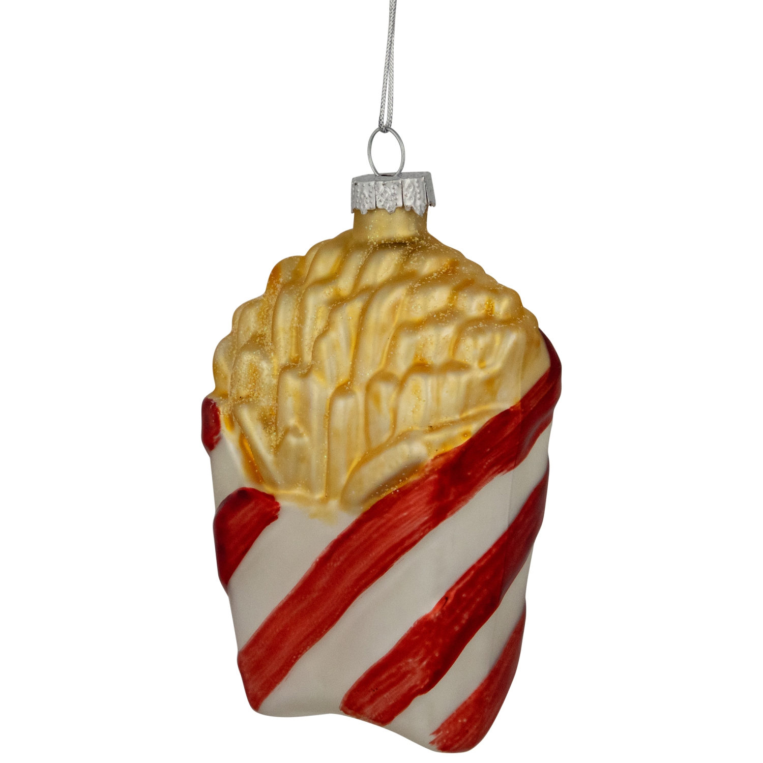 4" Fast Food French Fries Glass Christmas Ornament