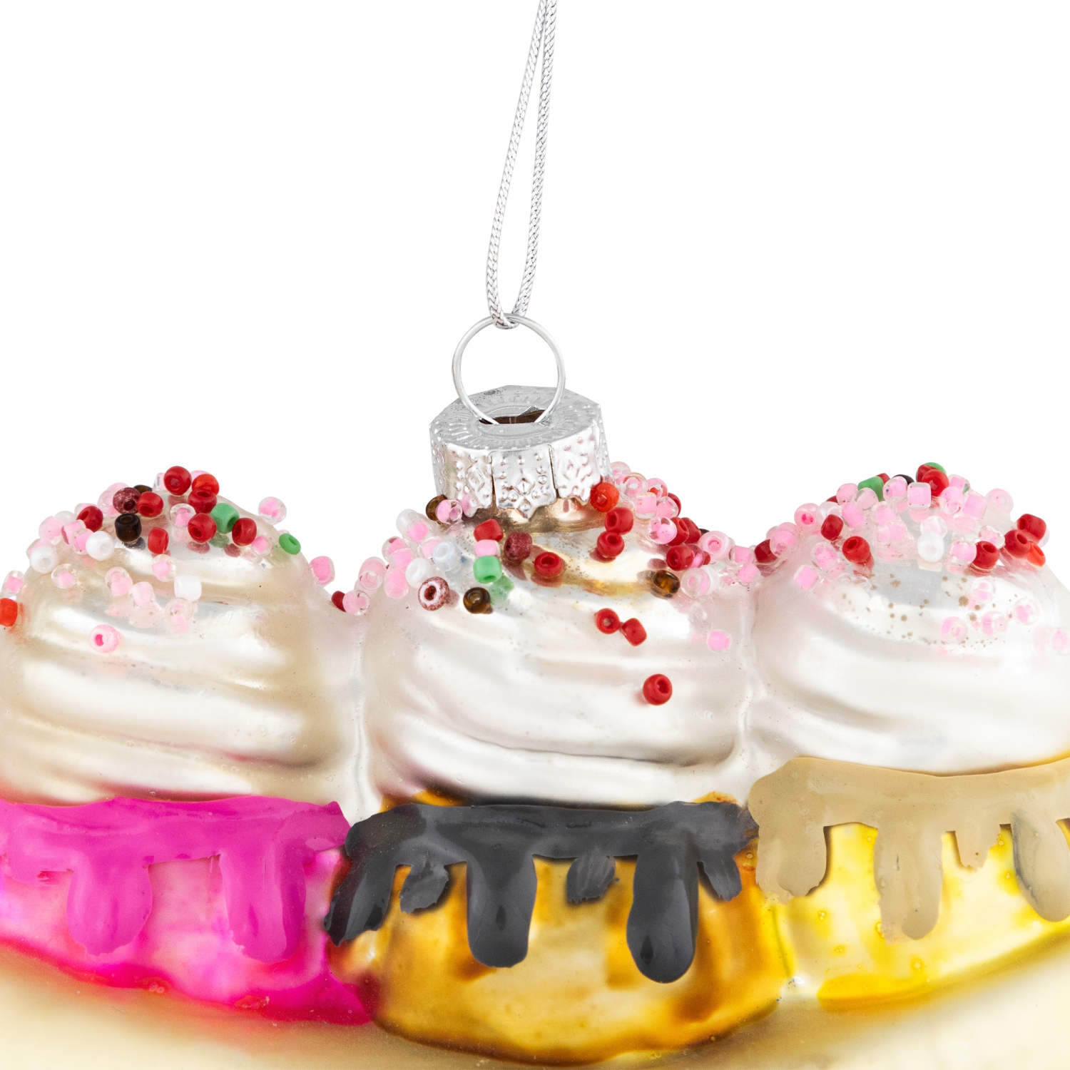 5" Banana Split Glass Christmas Ornament