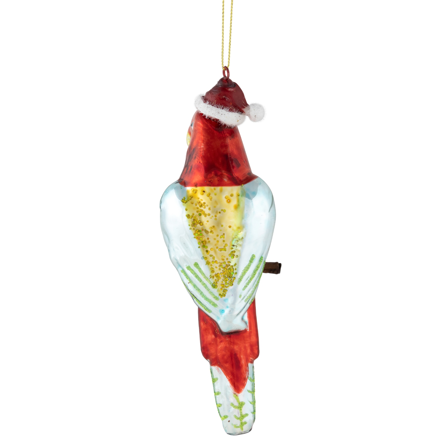 6.5" Tropical Bird Glass Christmas Ornament