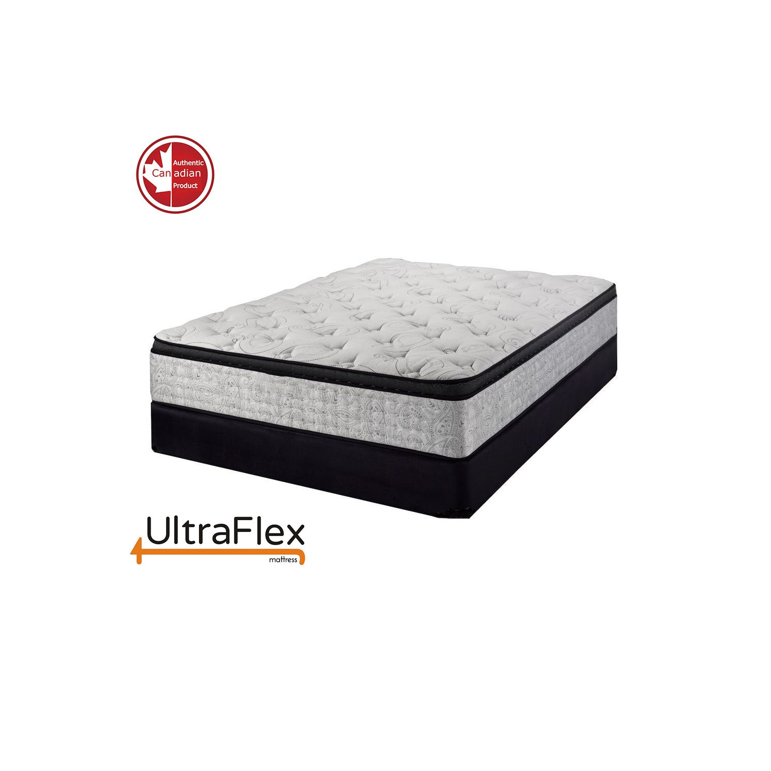UltraFlex OASIS- 12” Hybrid Orthopedic Eurotop, Pocket Coil, Premium High Density Foam Encased, Pressure Relieving Comfort Foam and HDcoil Pocketed