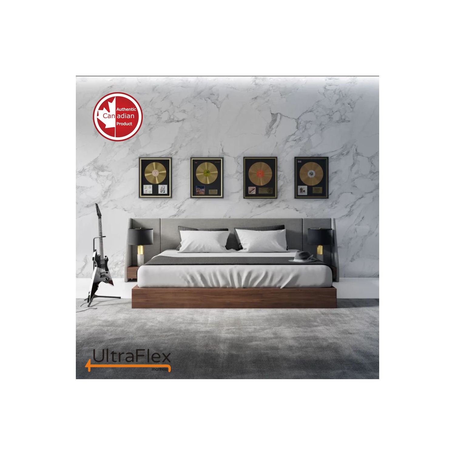 UltraFlex OASIS- 12” Hybrid Eurotop, Pocket Coil, High Density Foam Encased, Pressure Relieving Foam and HDcoil Pocketed With Waterproof Mattress