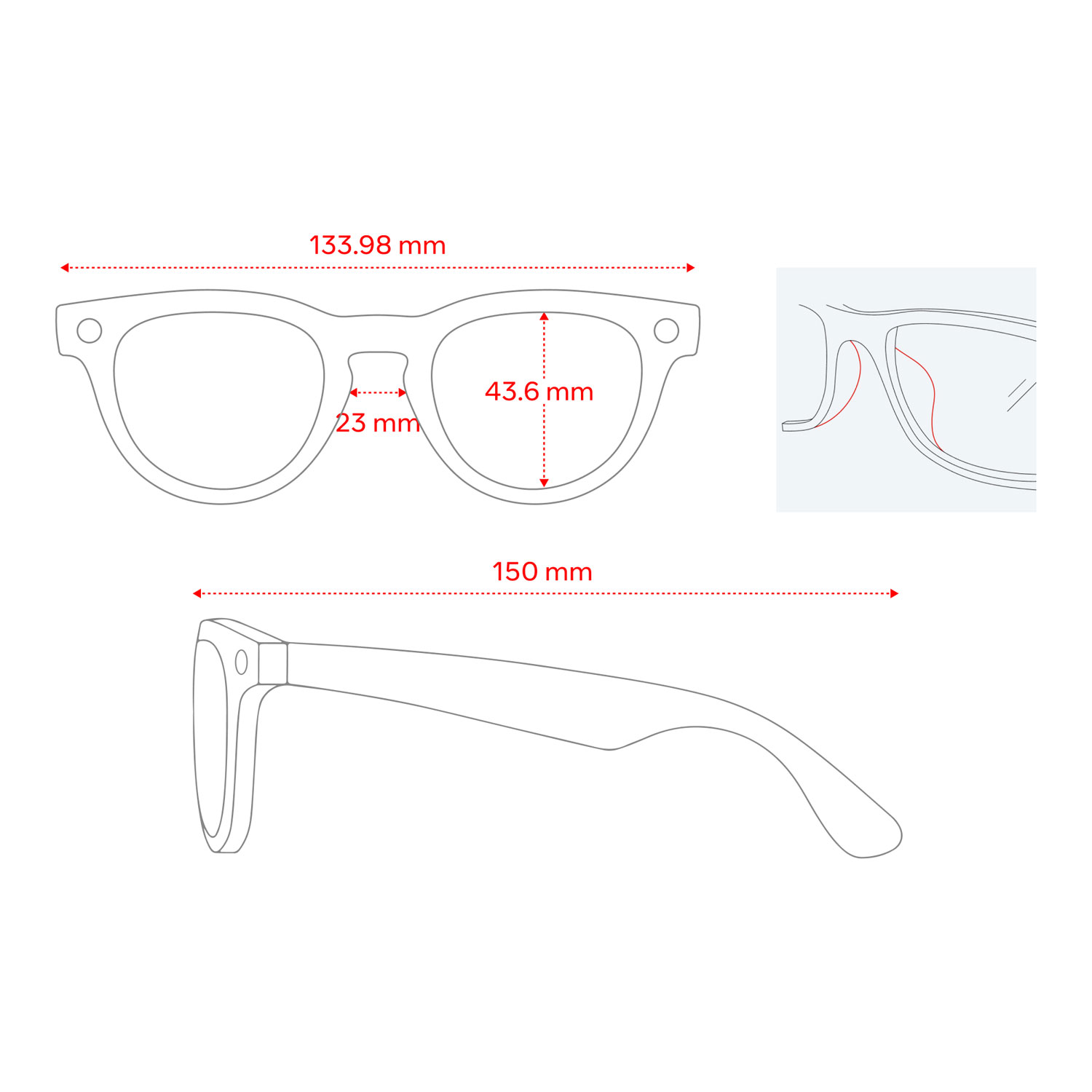 Lunettes Headliner de Ray-Ban | Meta avec IA, photo, vidéo, audio et messagerie - Noir/Vert