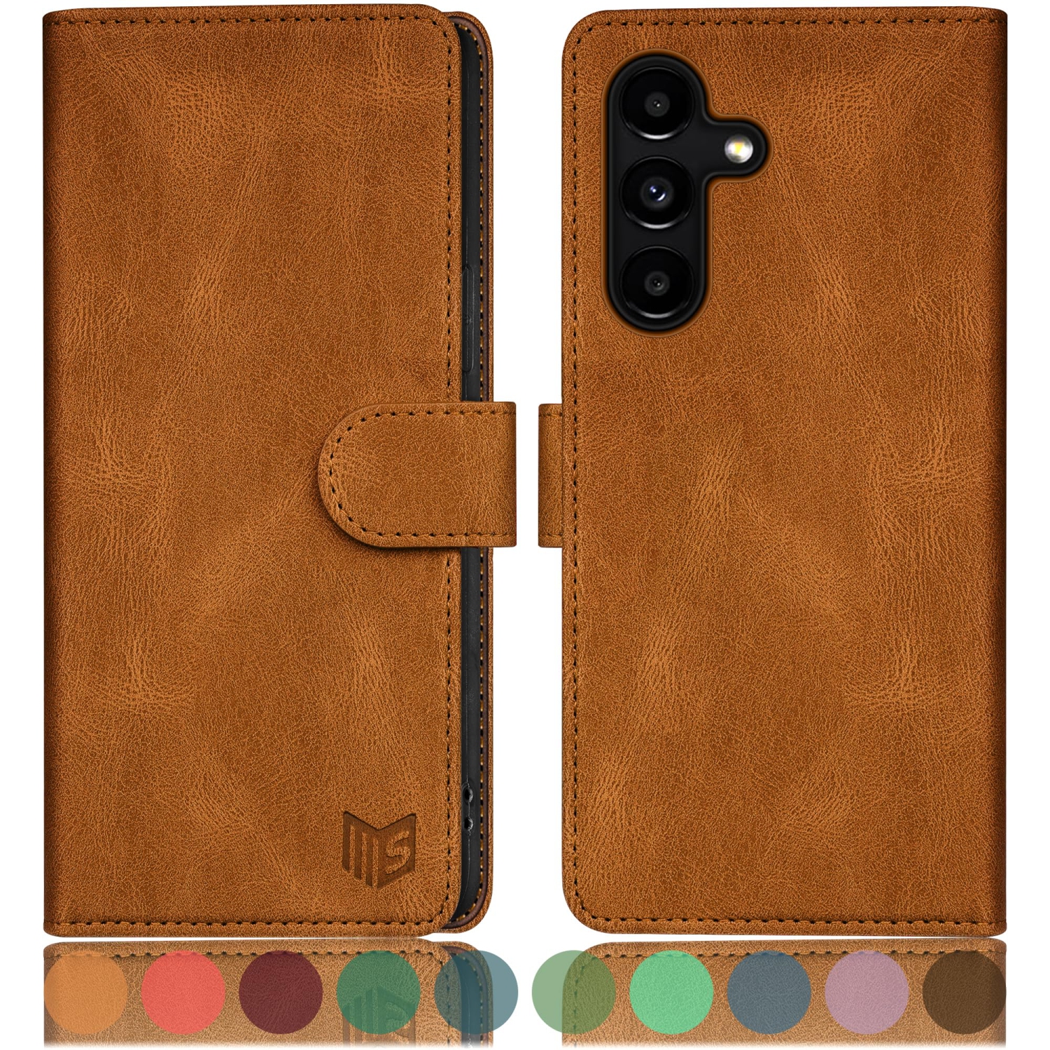 Étui portefeuille Samsung Galaxy S24 5G avec porte-carte de crédit anti-RFID, étui protecteur Flip Book pu en cuir femme pour Samsung S24 étui