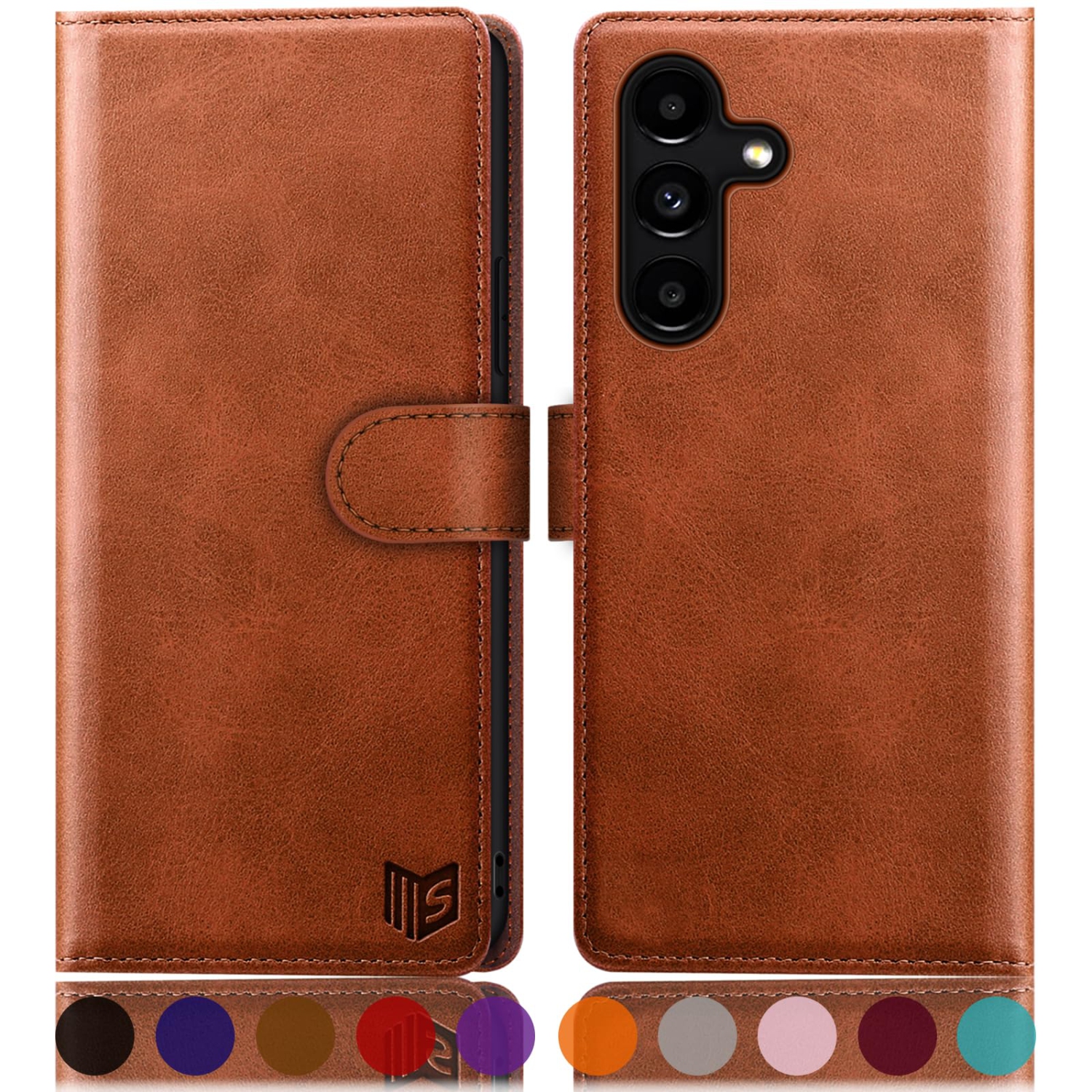 Samsung Galaxy S24 5G Wallet case with RFID Blocking Credit Card Holder,Flip Book PU Leather Protective Cover Women Men for Samsung S24 Phone case