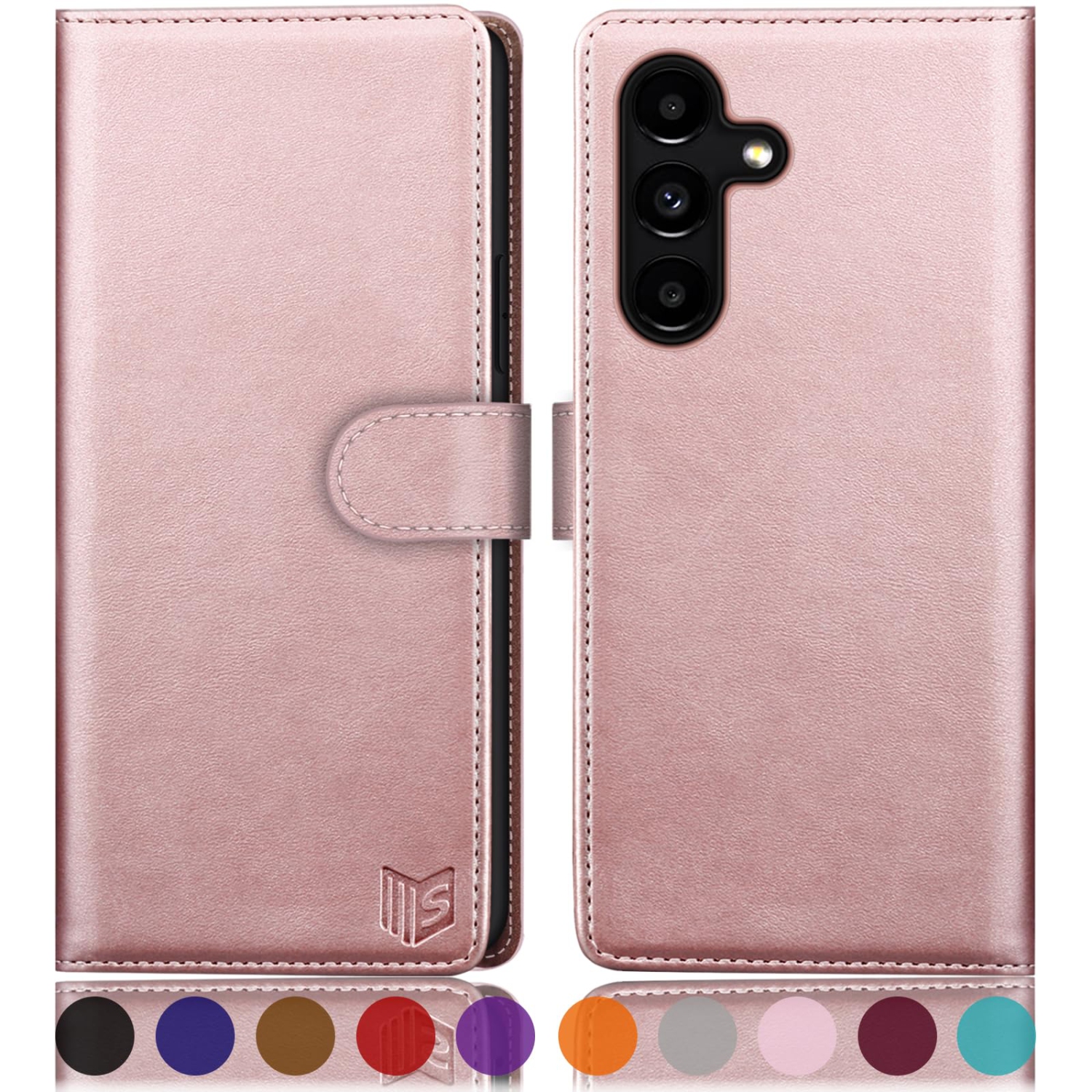 Samsung Galaxy S24 5G Wallet case with RFID Blocking Credit Card Holder,Flip Book PU Leather Protective Cover Women Men for Samsung S24 Phone case