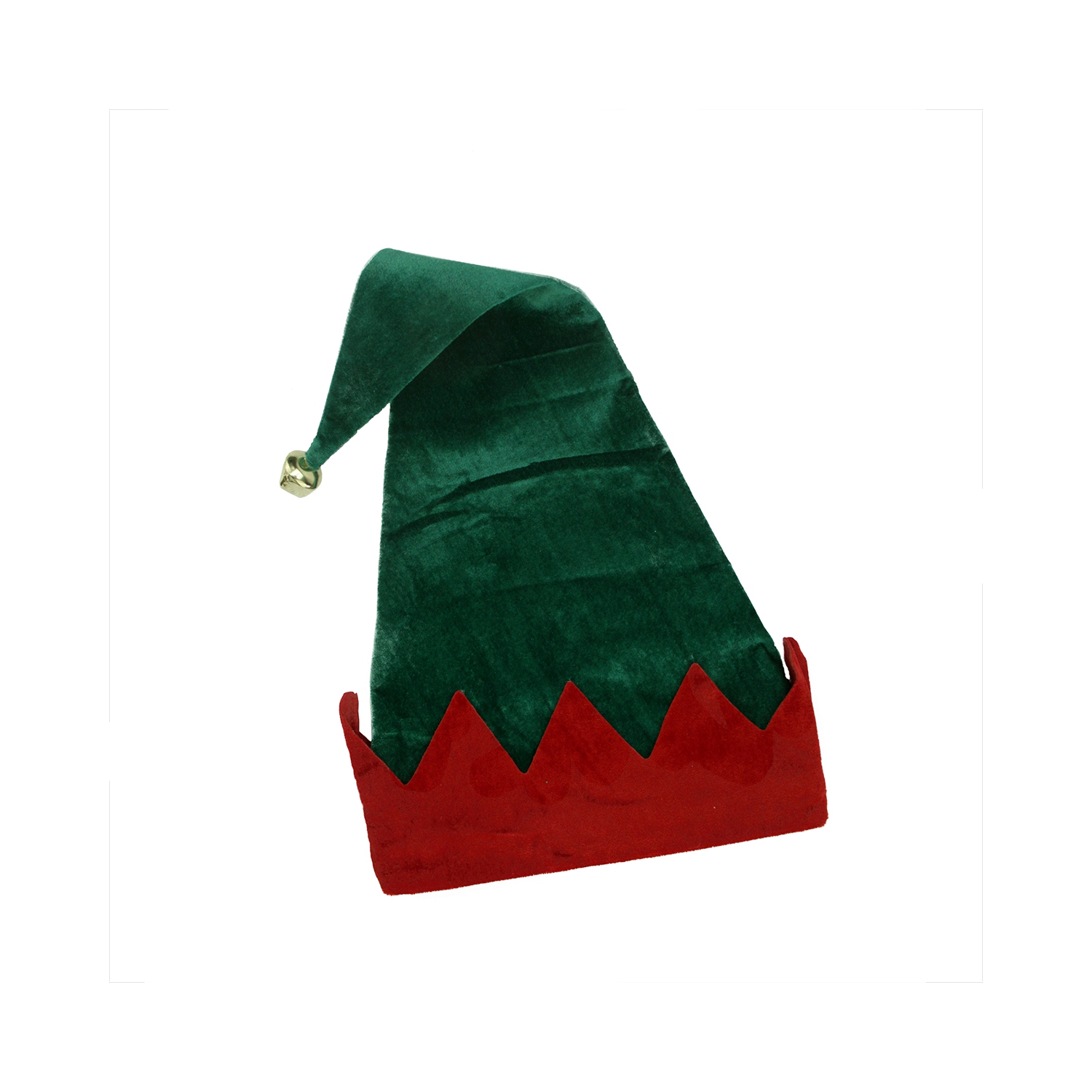 Chapeau de lutin de Noël unisexe, vert et rouge, adulte, 22 po - taille unique