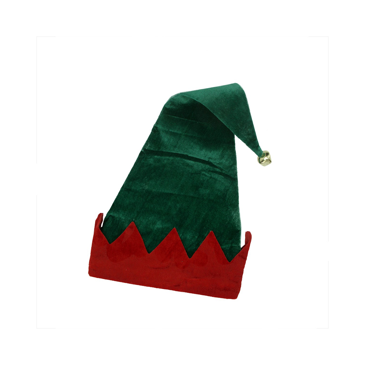 Chapeau de lutin de Noël unisexe, vert et rouge, adulte, 22 po - taille unique