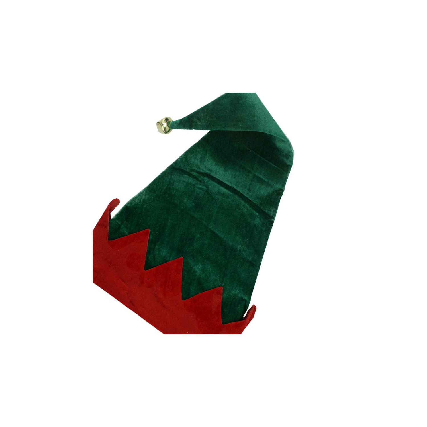 Chapeau de lutin de Noël unisexe, vert et rouge, adulte, 22 po - taille unique