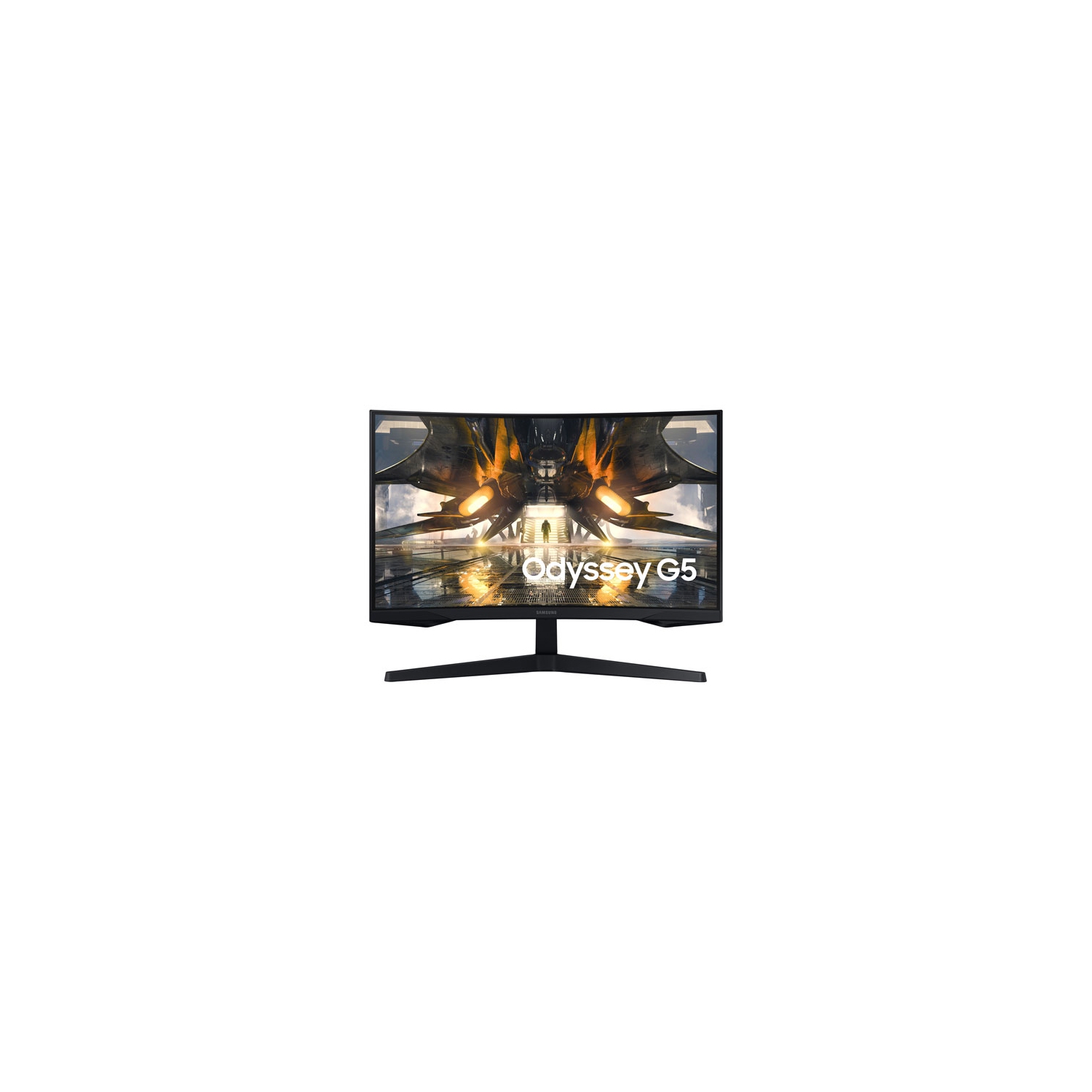 Refurbished (Fair) - Samsung Odyssey G5 27" QHD 165Hz 1ms GTG Curved VA LCD FreeSync Gaming Monitor (LS27AG550ENXZA) - Black