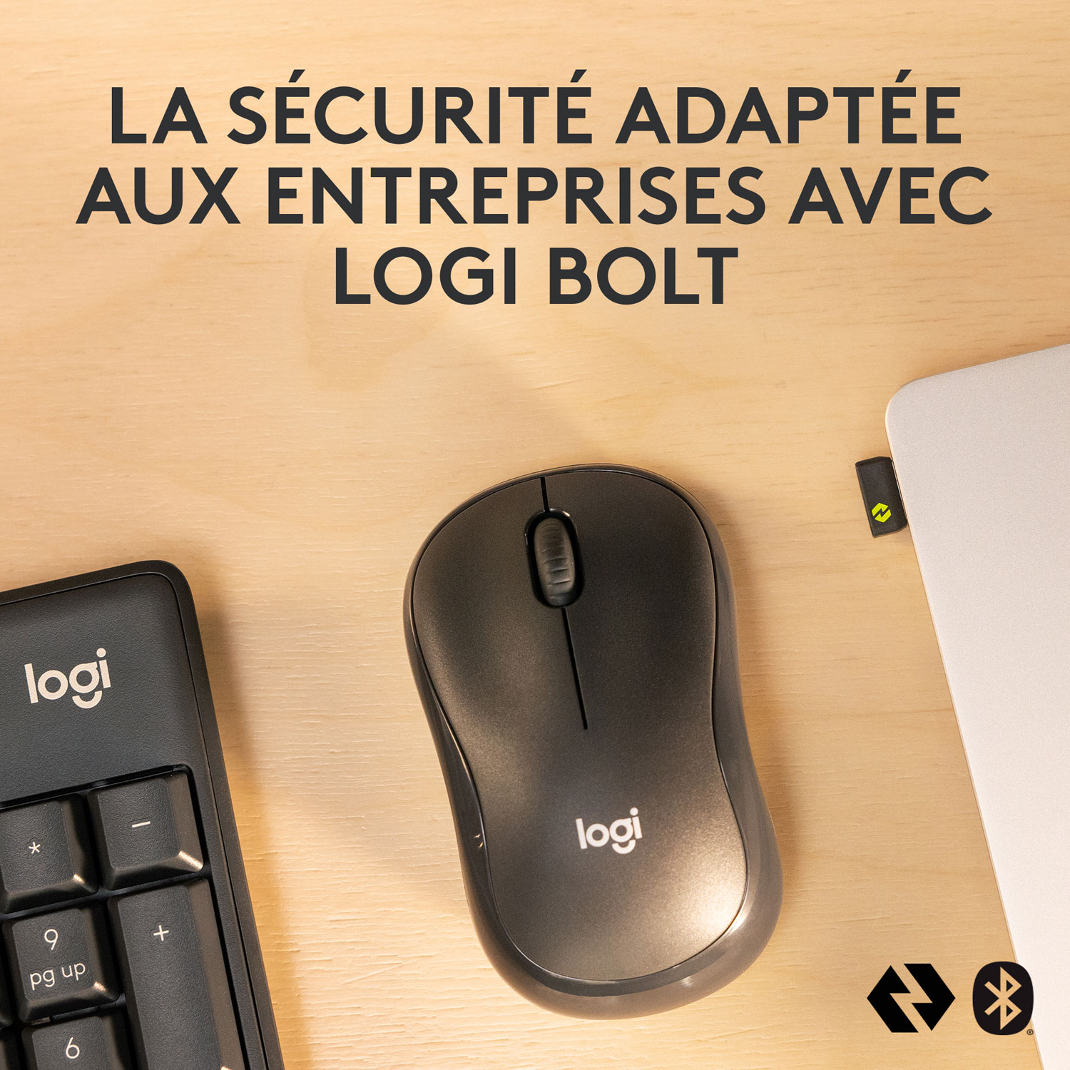 Ensemble avec clavier et souris Bluetooth MK370 de Logitech - Graphite