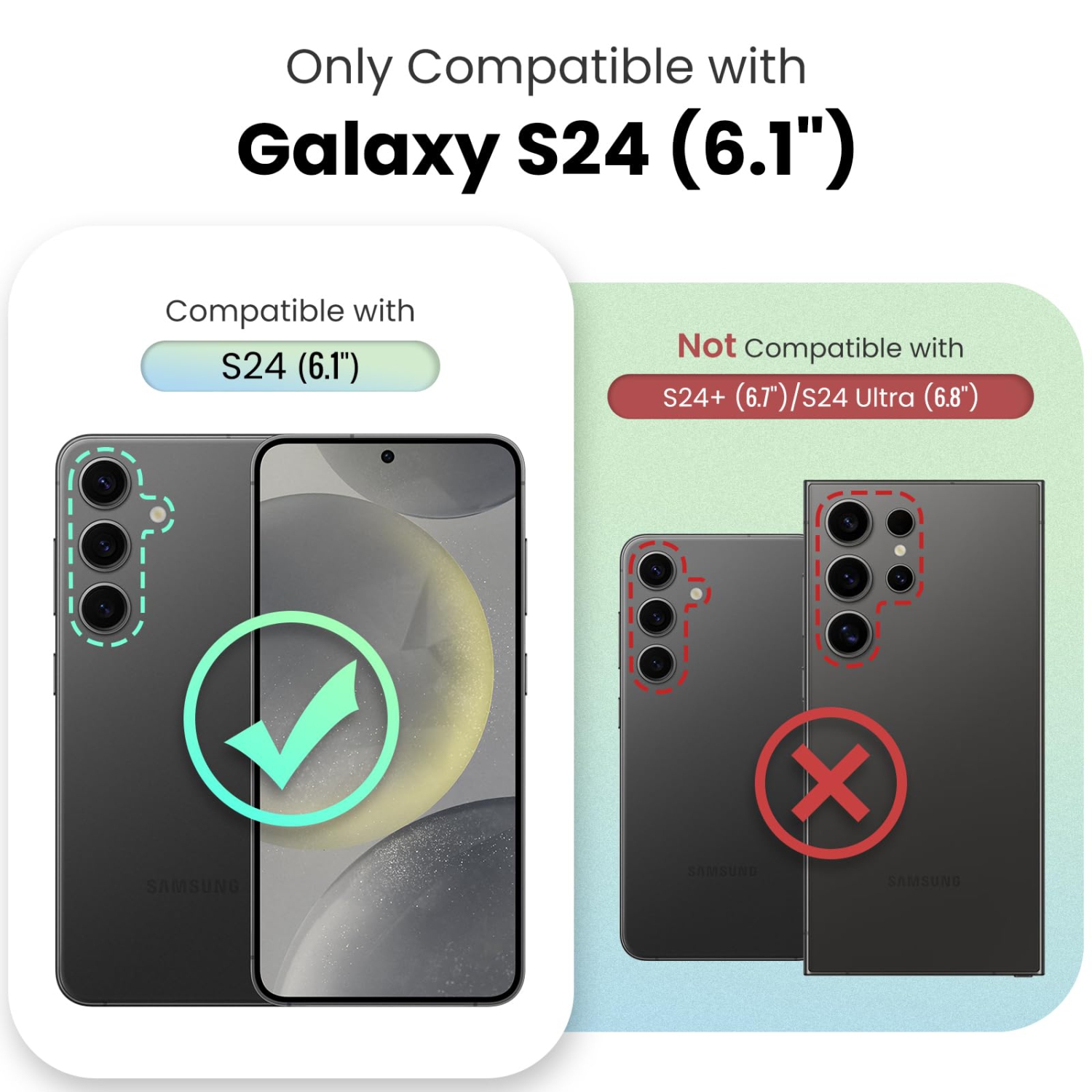 Samsung Galaxy S24 Case, Rfid Blocking Galaxy S24 Case Wallet for Women Men with Credit Card Holder, PU Leather Magnetic Flip Zipper Strap Wallet