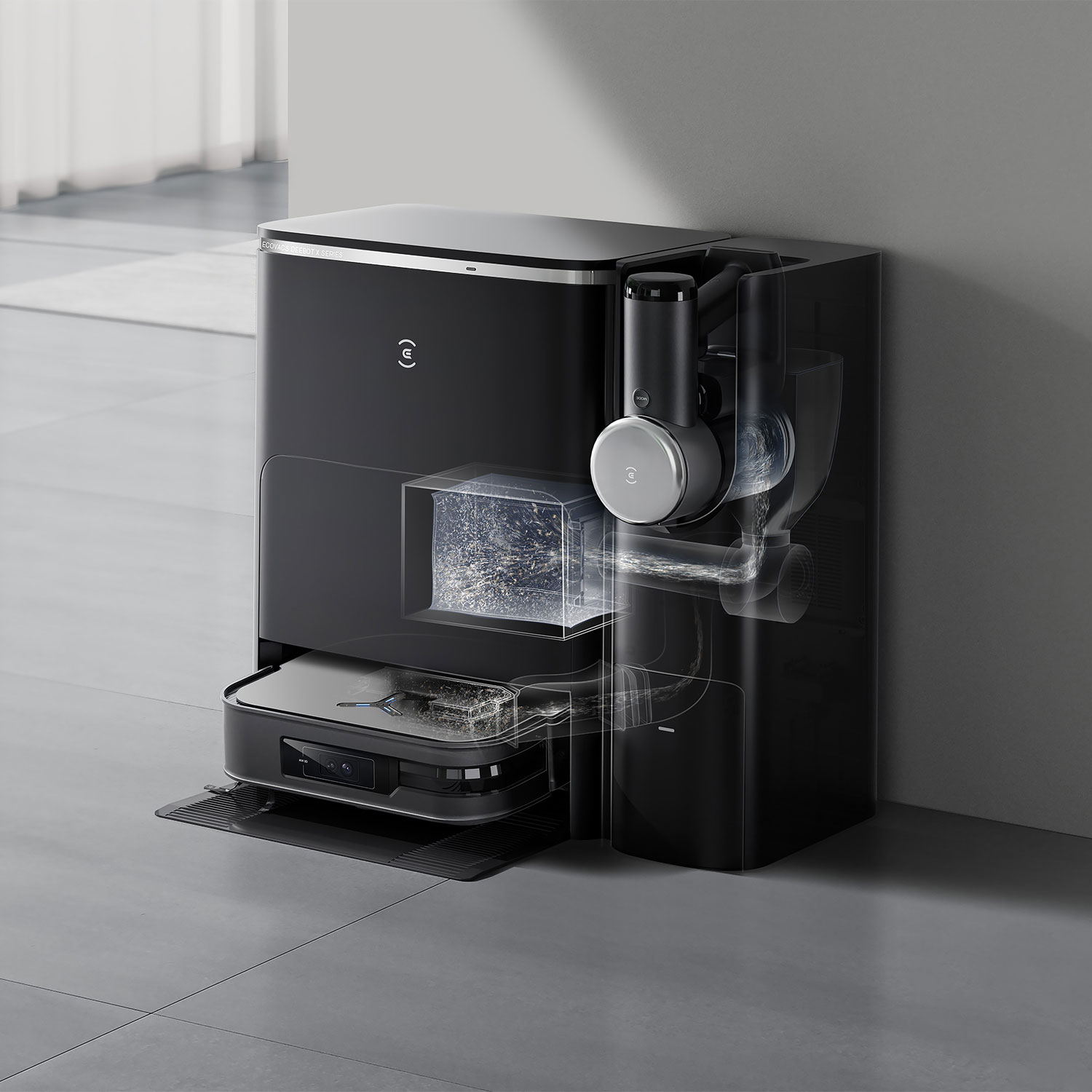 Aspirateur et vadrouille robot Deebot X2 Combo Complete d'Ecovacs - Noir