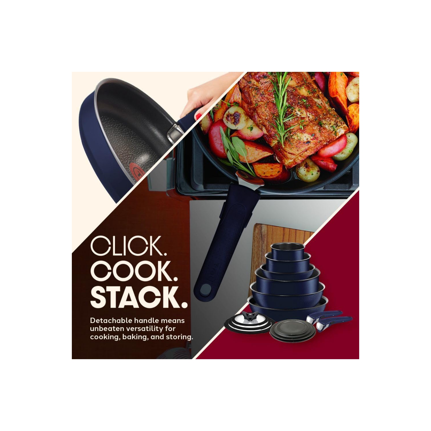 Batterie de cuisine antiadhésive T-fal Ingenio, four à induction, 14 pièces, batterie de cuisine 500F pièces, casseroles et poêles, four, gril, va au