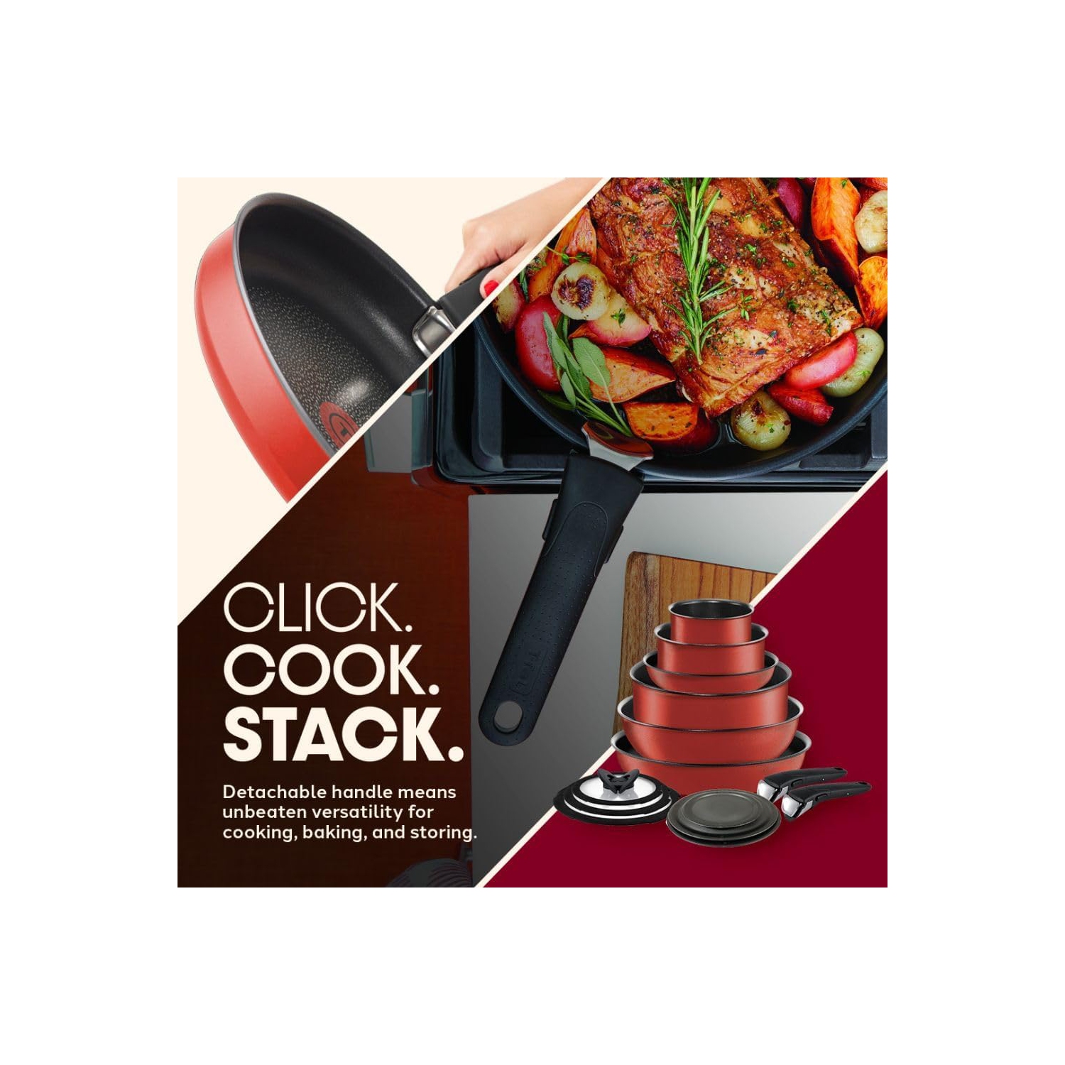 Batterie de cuisine antiadhésive T-fal Ingenio, four à induction, 14 pièces, batterie de cuisine 500F pièces, casseroles et poêles, four, gril, va au