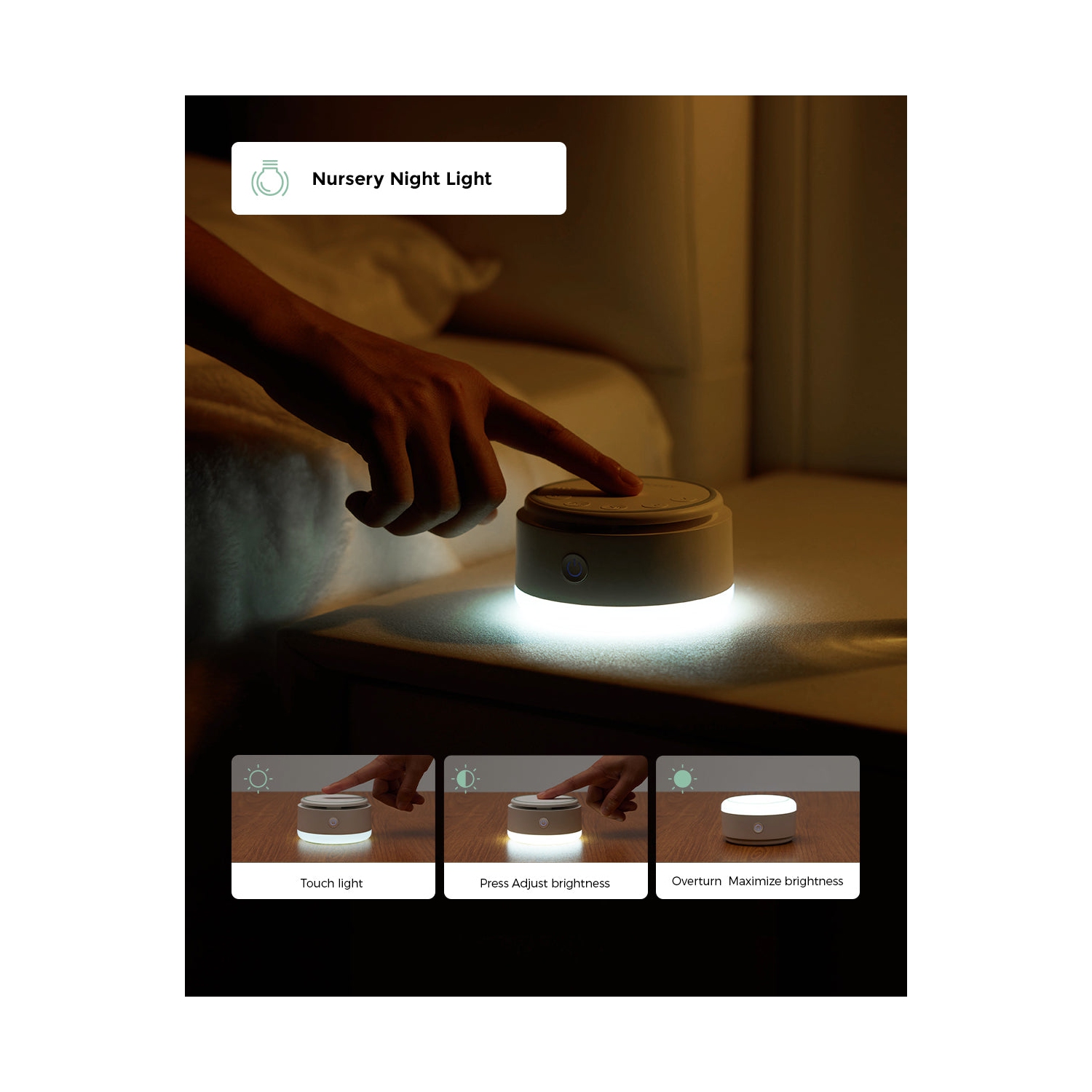 Momcozy Sound Machine for Baby-20 Soothing Sounds & Touch Light Portable White Noise for Kids & Adults for Sleeping Timer and Memory