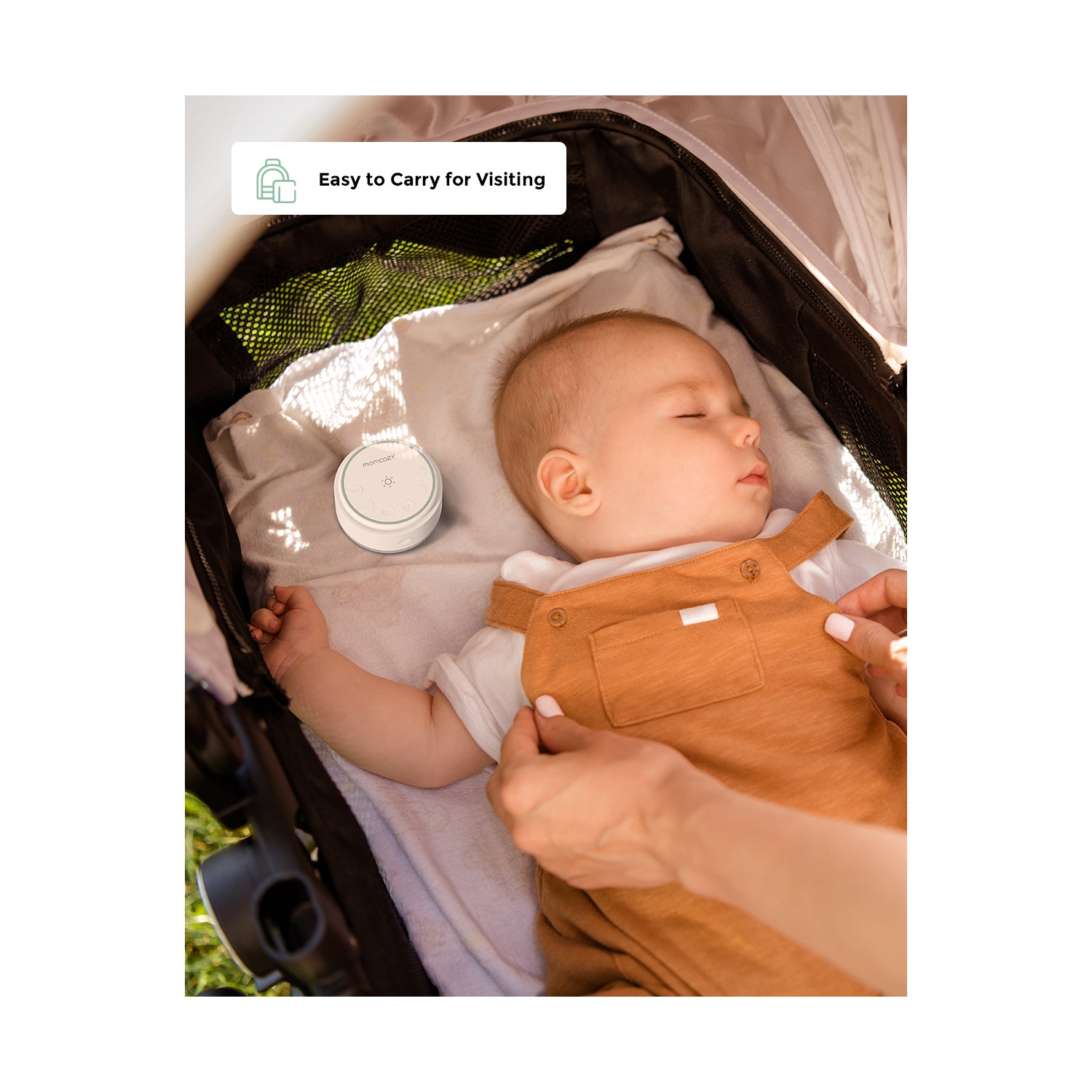 Momcozy Sound Machine for Baby-20 Soothing Sounds & Touch Light Portable White Noise for Kids & Adults for Sleeping Timer and Memory