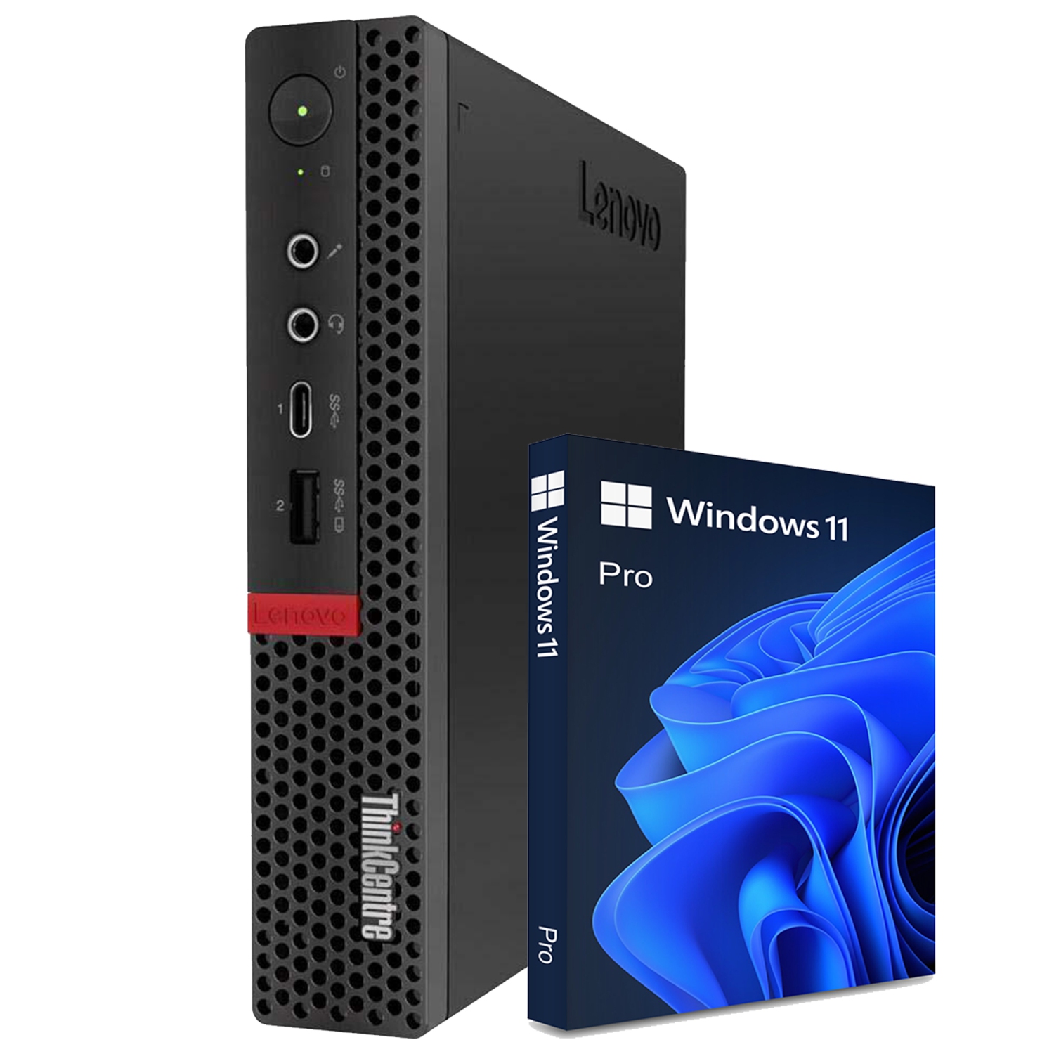 Refurbished (Good) - Business Desktop PC Lenovo ThinkCentre M720q Mini Windows 11 Pro Computer, Intel Core i5 8th Gen, 8GB DDR4 RAM, 512GB NVMe SSD, Wireless keyboard Mouse, HDMI