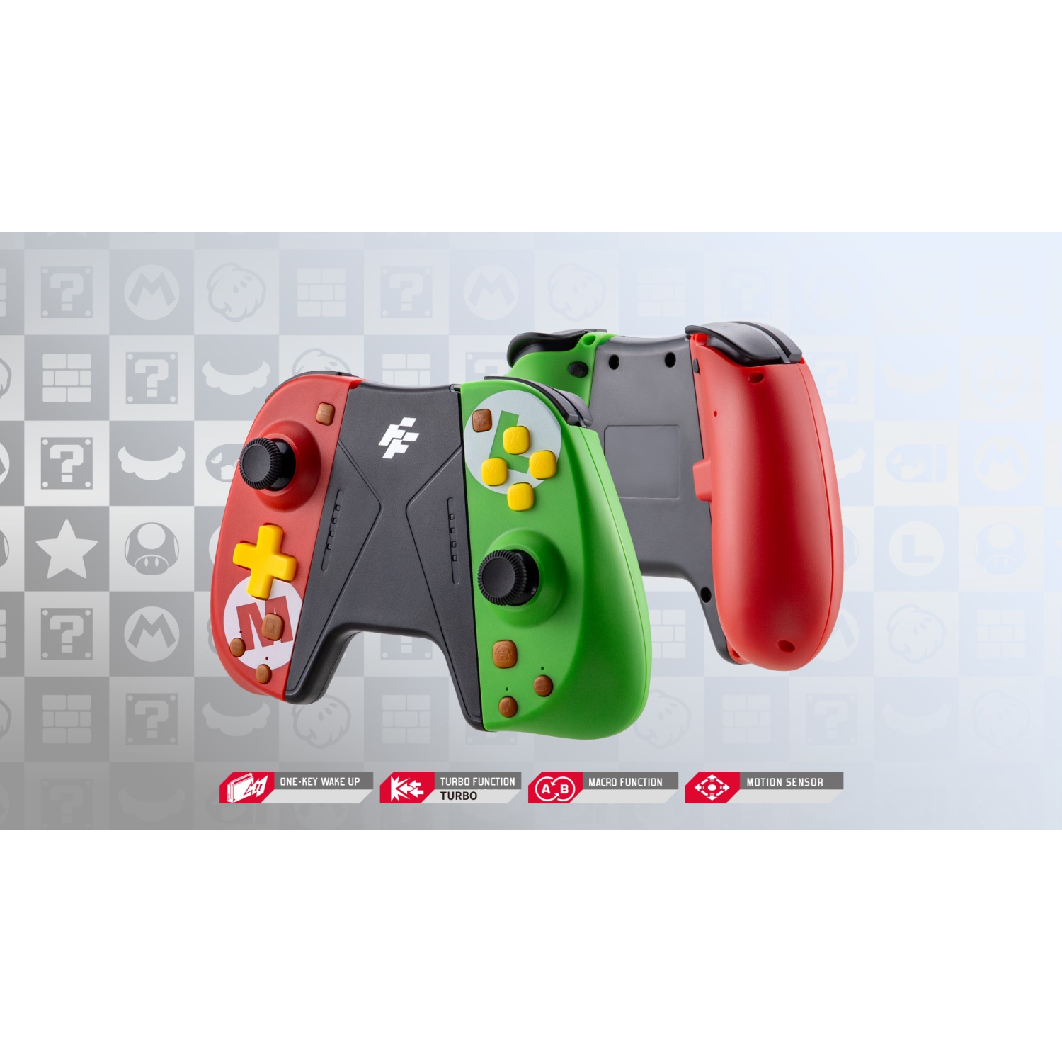 Flashfire Switch JOYPAD Bluetooth Gaming Controller for Nintendo Switch|Dual Motor Vibration and Built-in Motion Sensor|Ergonomic Design|Red and Green