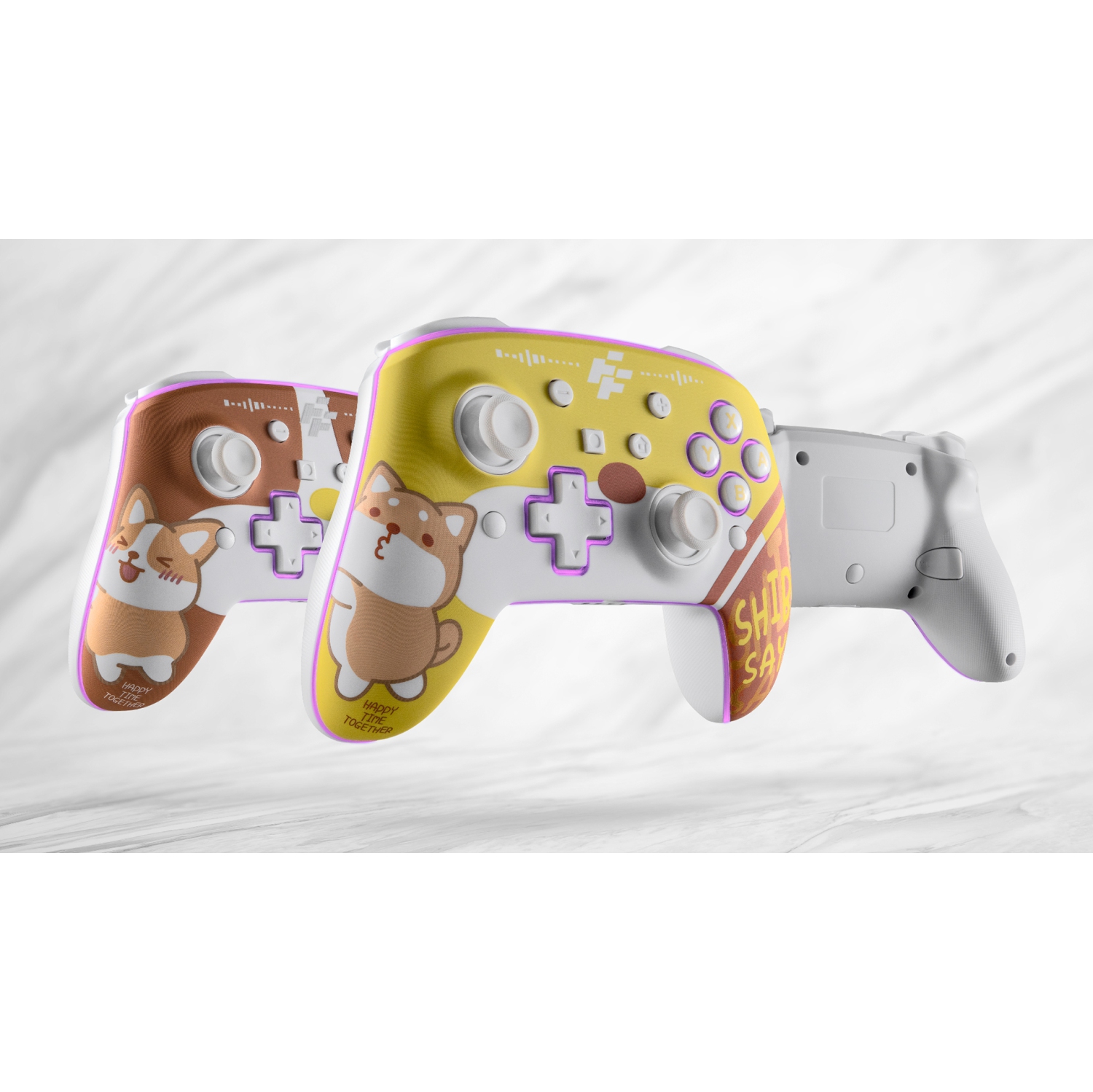 Flashfire MASTER Bluetooth Gaming Controller for PC and Nintendo Switch|Six-Axis Somatosensory|Interchangeable Cover|RGB Lighting|Up to 10h of