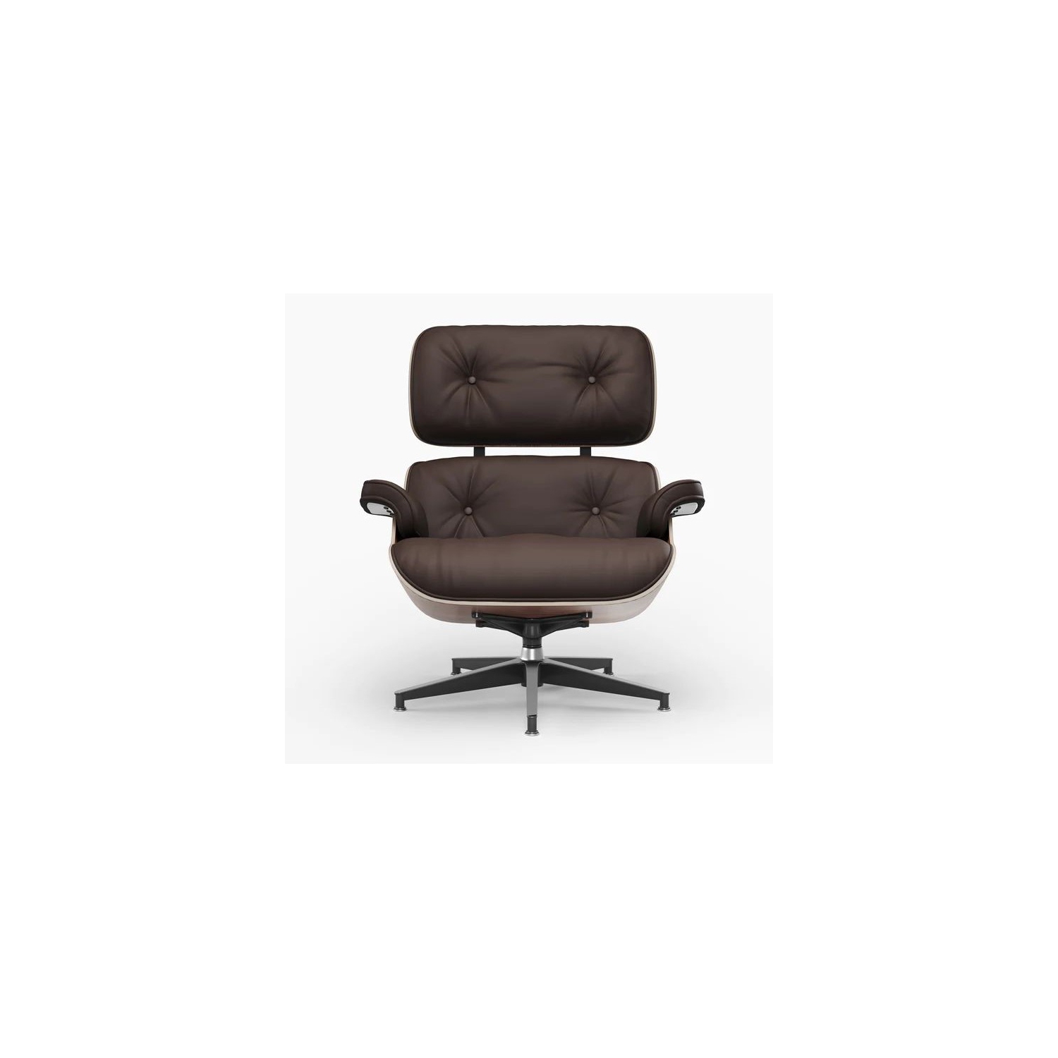 Valencia Armoni Eames Replica Leather Lounge Chocolate Chair & Ottoman