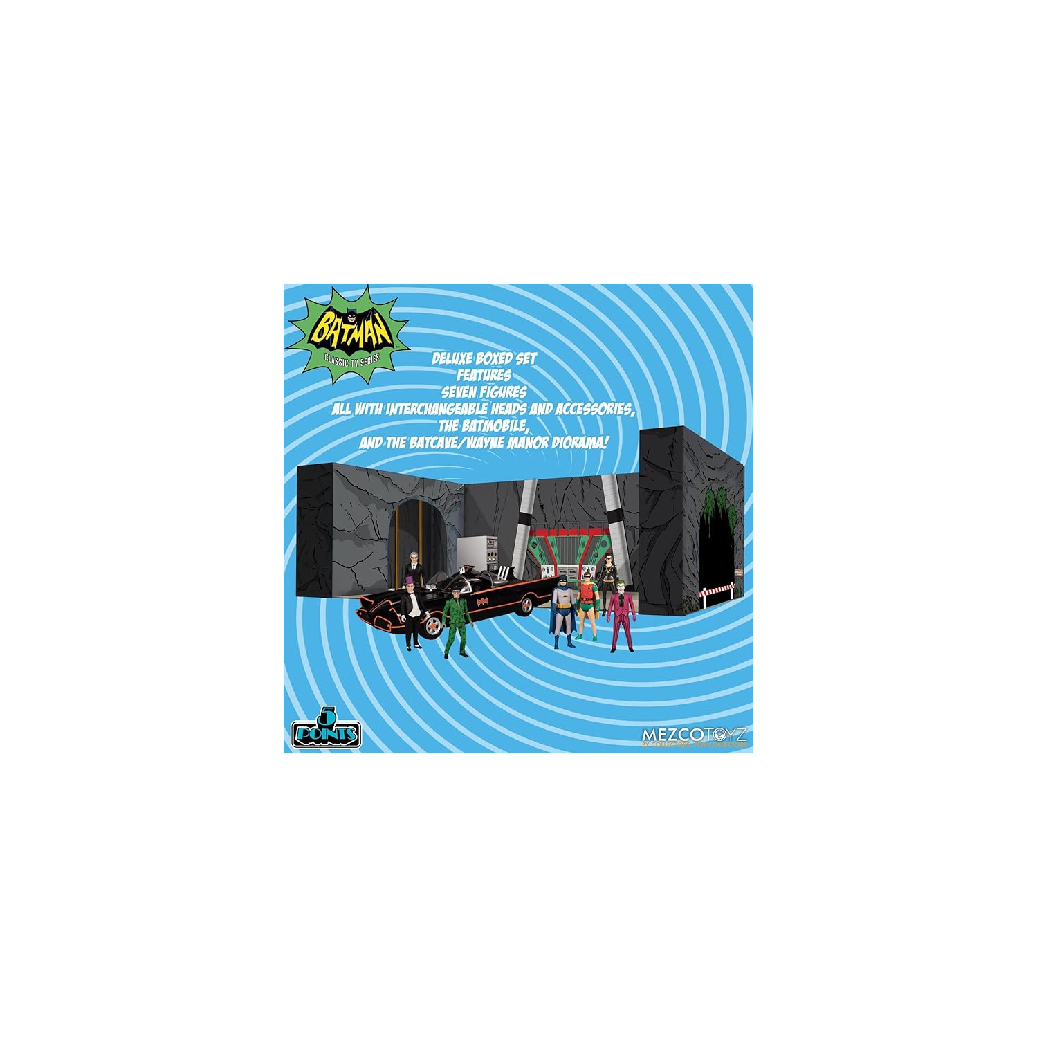 Mezco Toyz Batman Classic TV Series 5 Points Deluxe Box Set