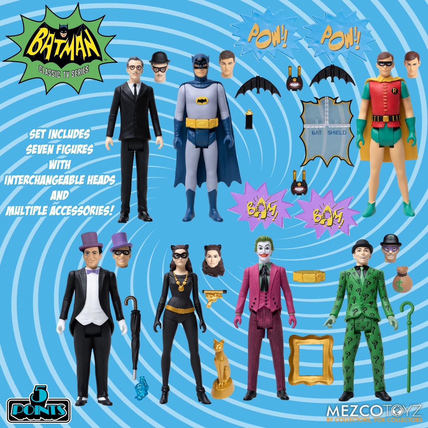 Mezco Toyz Batman Classic TV Series 5 Points Deluxe Box Set