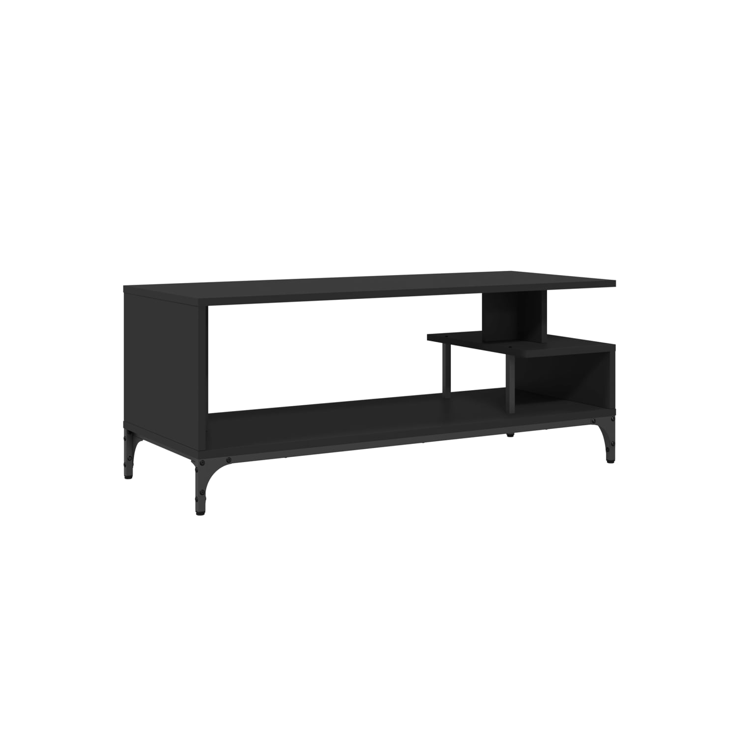 vidaXL TV Cabinet Black 102x40x41 cm Engineered Wood and Powder-coated Steel