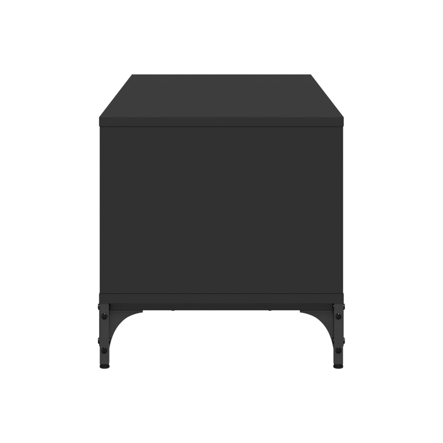 vidaXL TV Cabinet Black 102x40x41 cm Engineered Wood and Powder-coated Steel