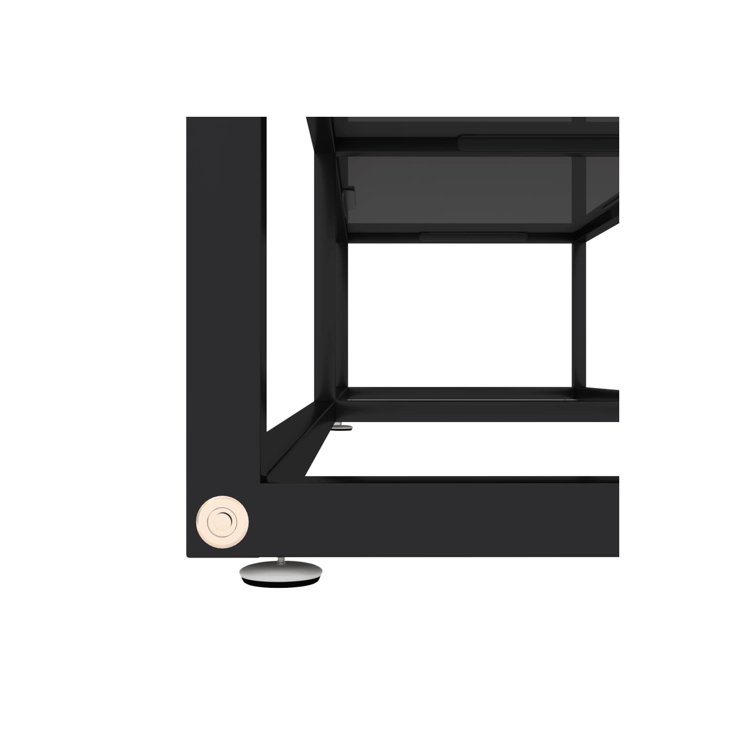 Meuble pour téléviseur de vidaXL, noir, 160x40 x 40 x 40,5&nbsp;cm, verre trempé