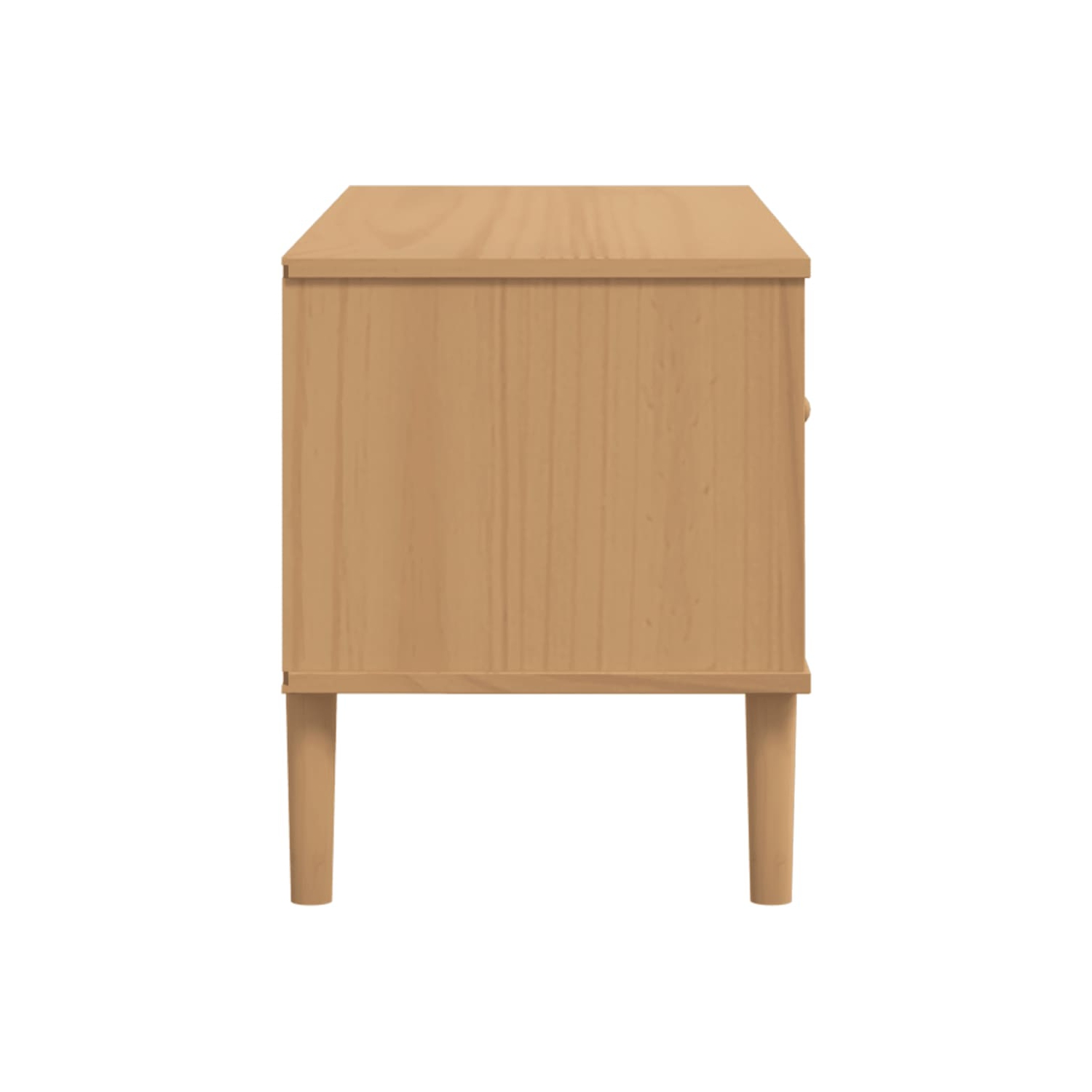 vidaXL TV Cabinet SENJA Rattan Look Brown 106x40x49cm Solid Wood Pine