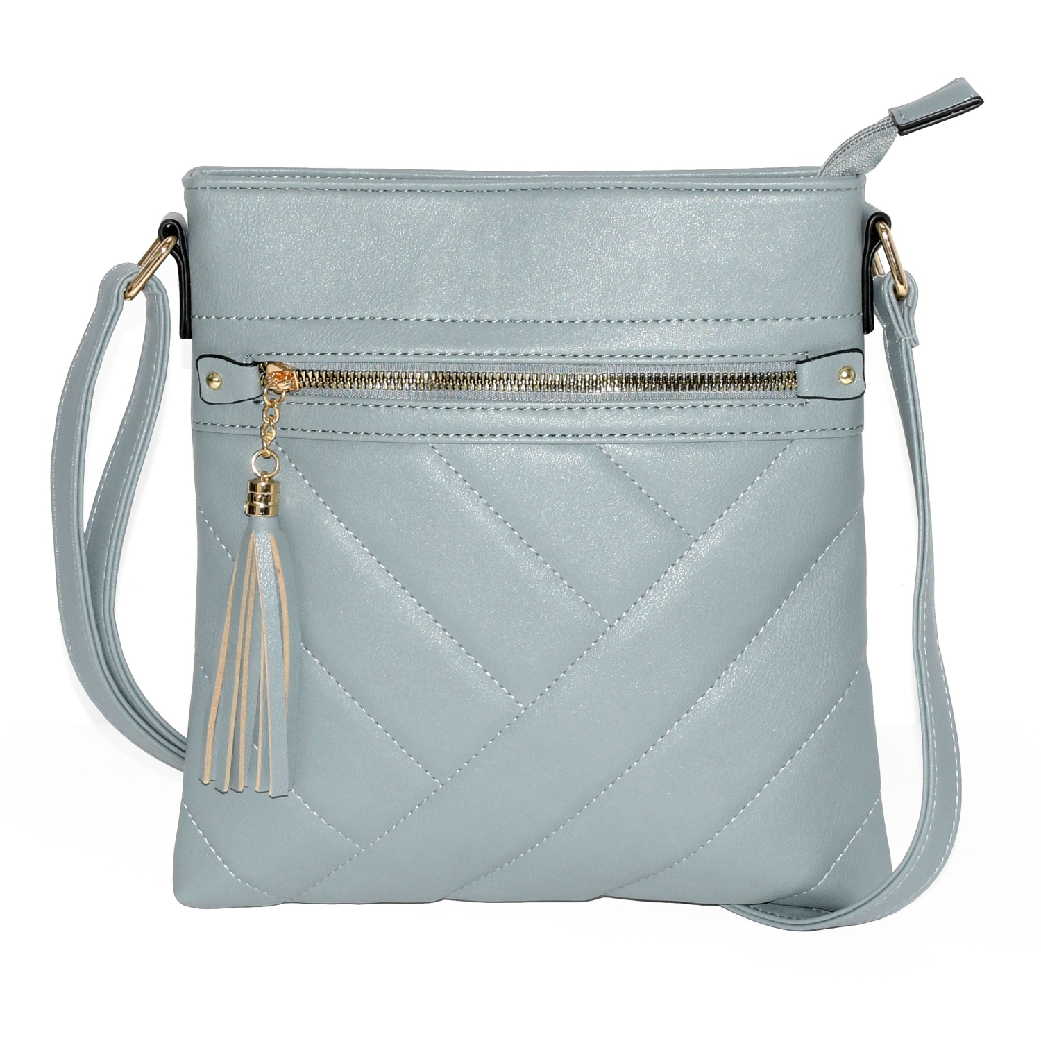 NICCI Ladies' Crossbody Bag with Quilt Design Blue