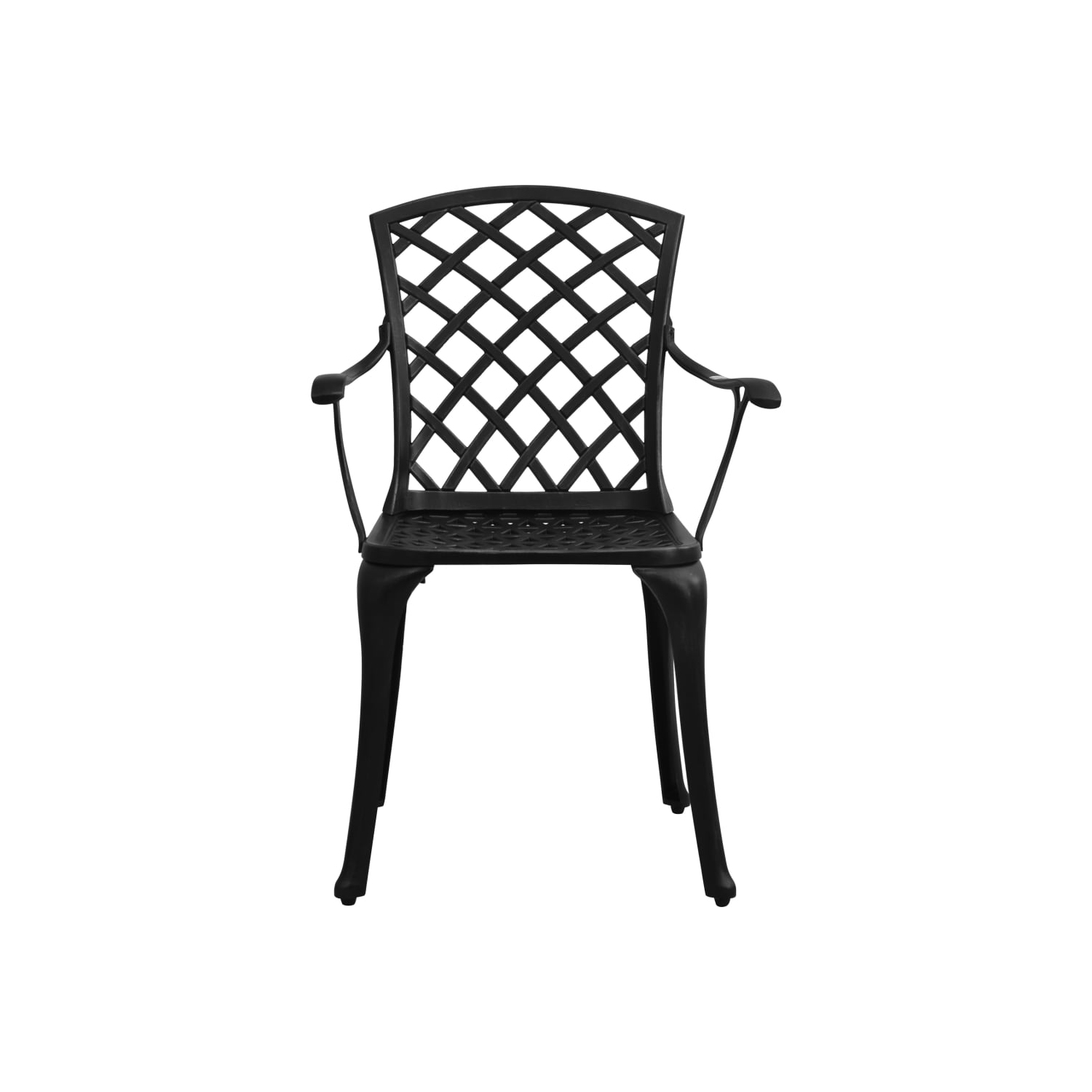 vidaXL 3 Piece Bistro Set Cast Aluminium Black