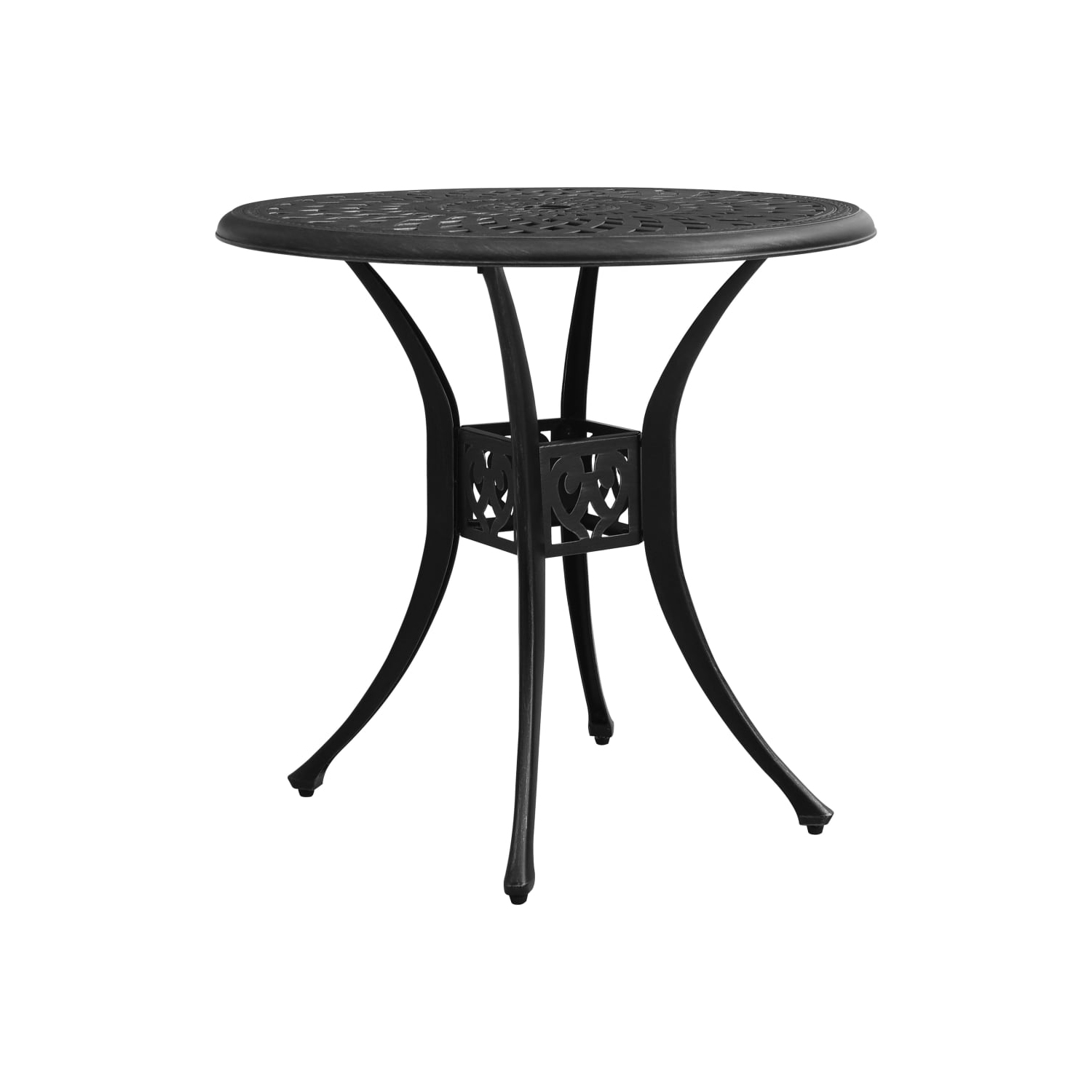 vidaXL 3 Piece Bistro Set Cast Aluminium Black