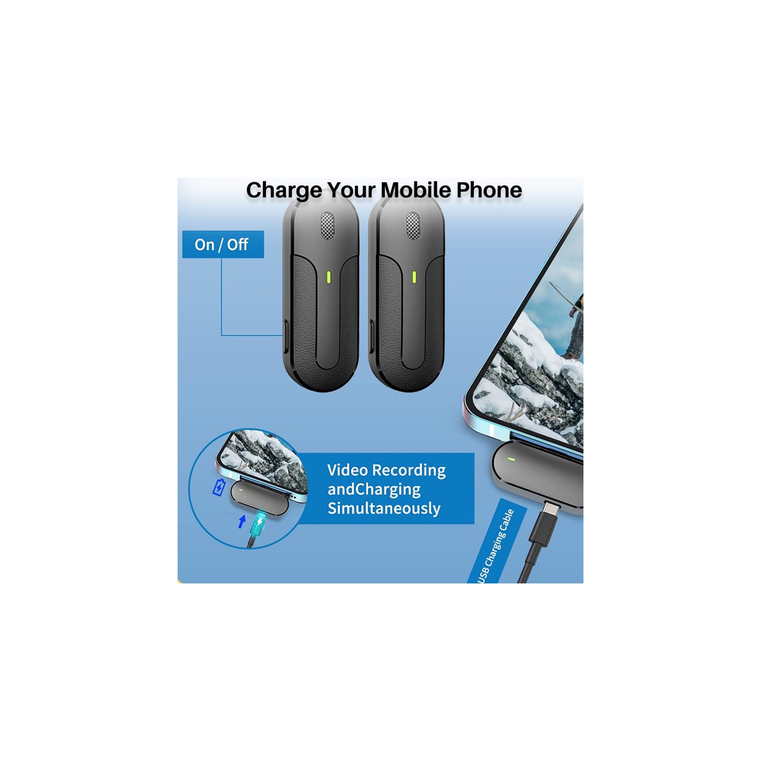 Micro-cravate sans fil double avec réduction du bruit DSP, 3 modes de suppression du bruit, batterie 40H, jumelage automatique, microphone à 360°,