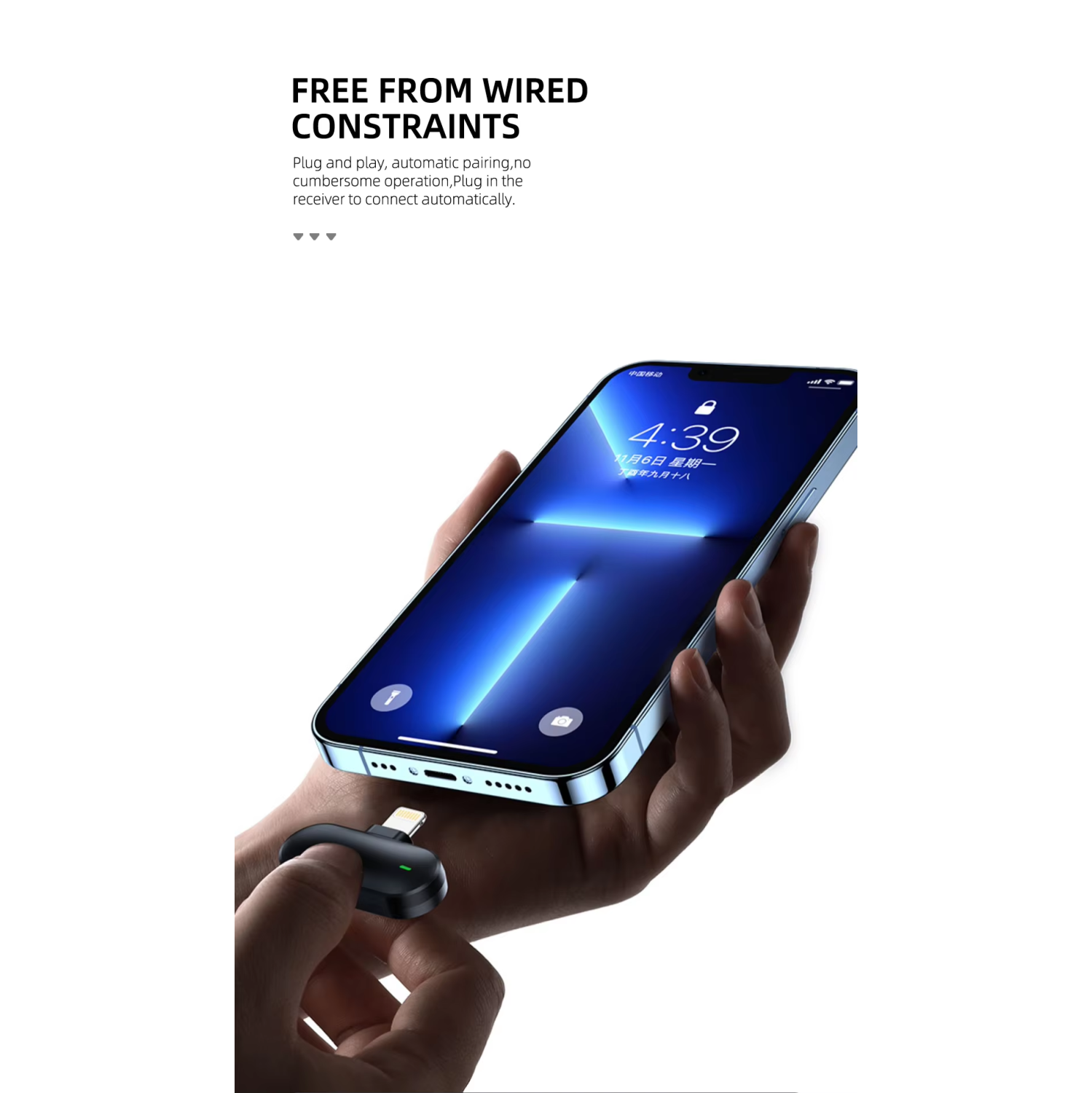 Micro-cravate sans fil double avec réduction du bruit DSP, 3 modes de suppression du bruit, batterie 40H, jumelage automatique, microphone à 360°,