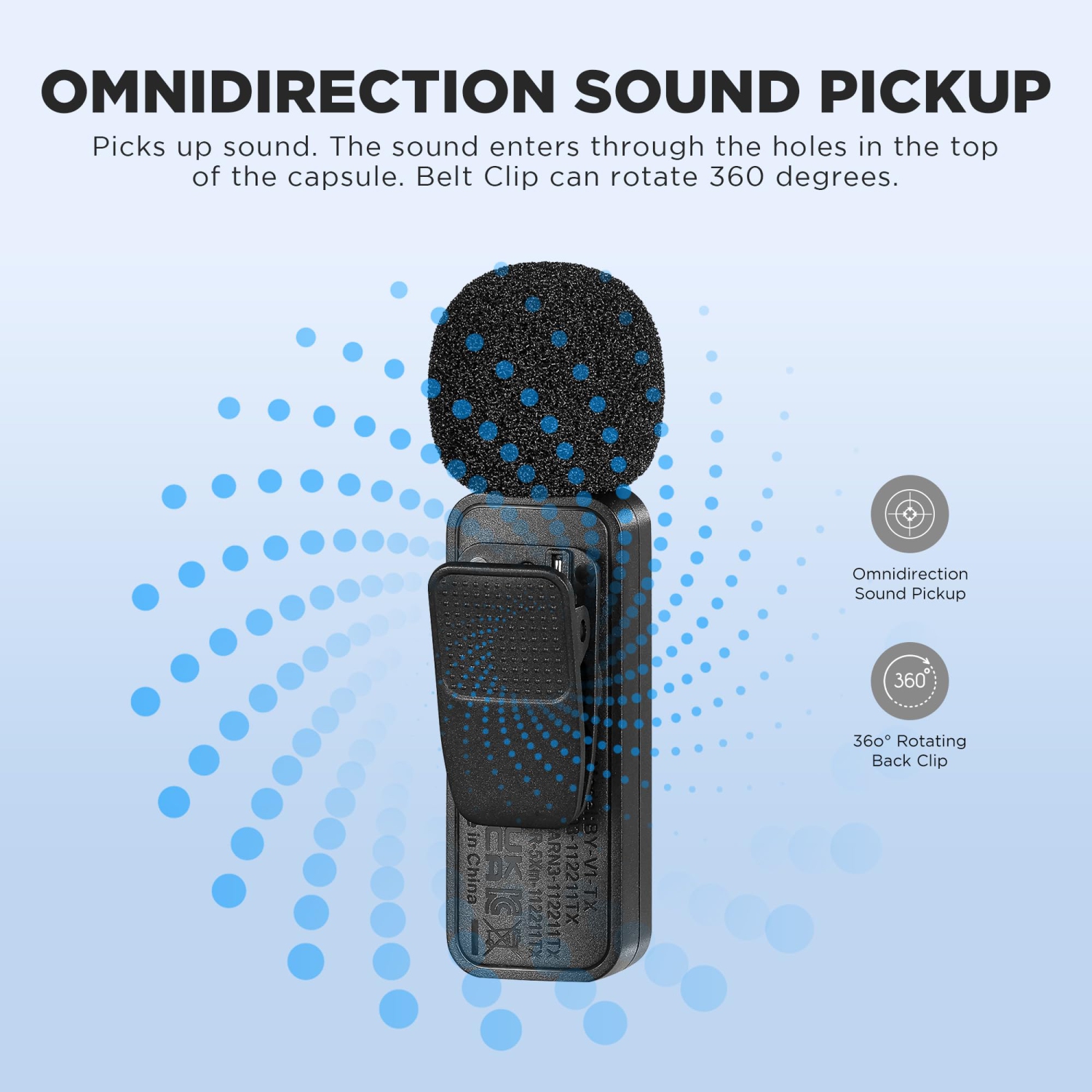 Dual Wireless Lavalier Lapel Microphone for Android Smartphone Laptop - Mini Omnidirectional USB C Condenser Video Recording Mic for Interview